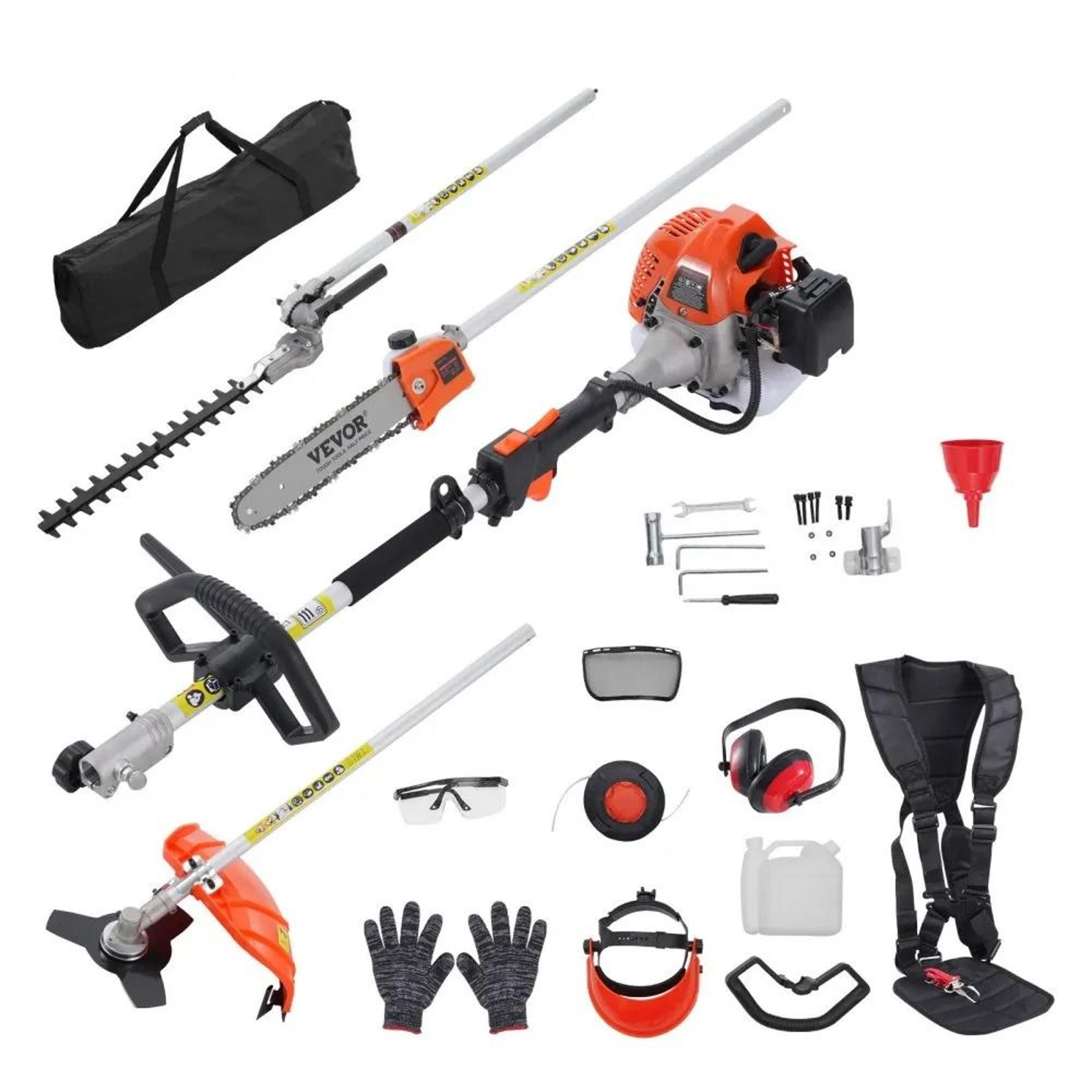 26cc 5 in 1 gas hedge trimmer and multi tool yard care system