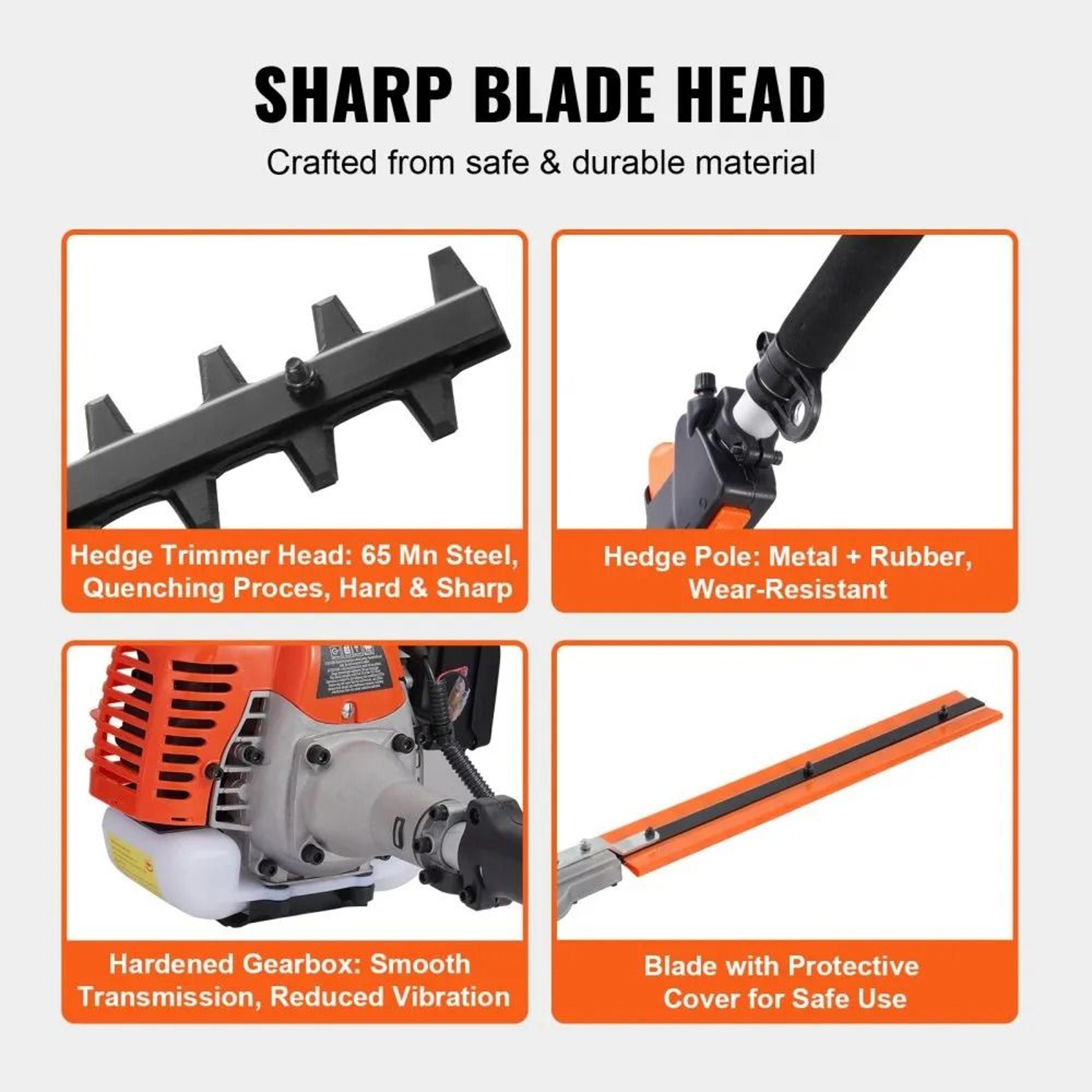 26CC 5 In 1 Gas Hedge Trimmer And Multi Tool Yard Care System 5