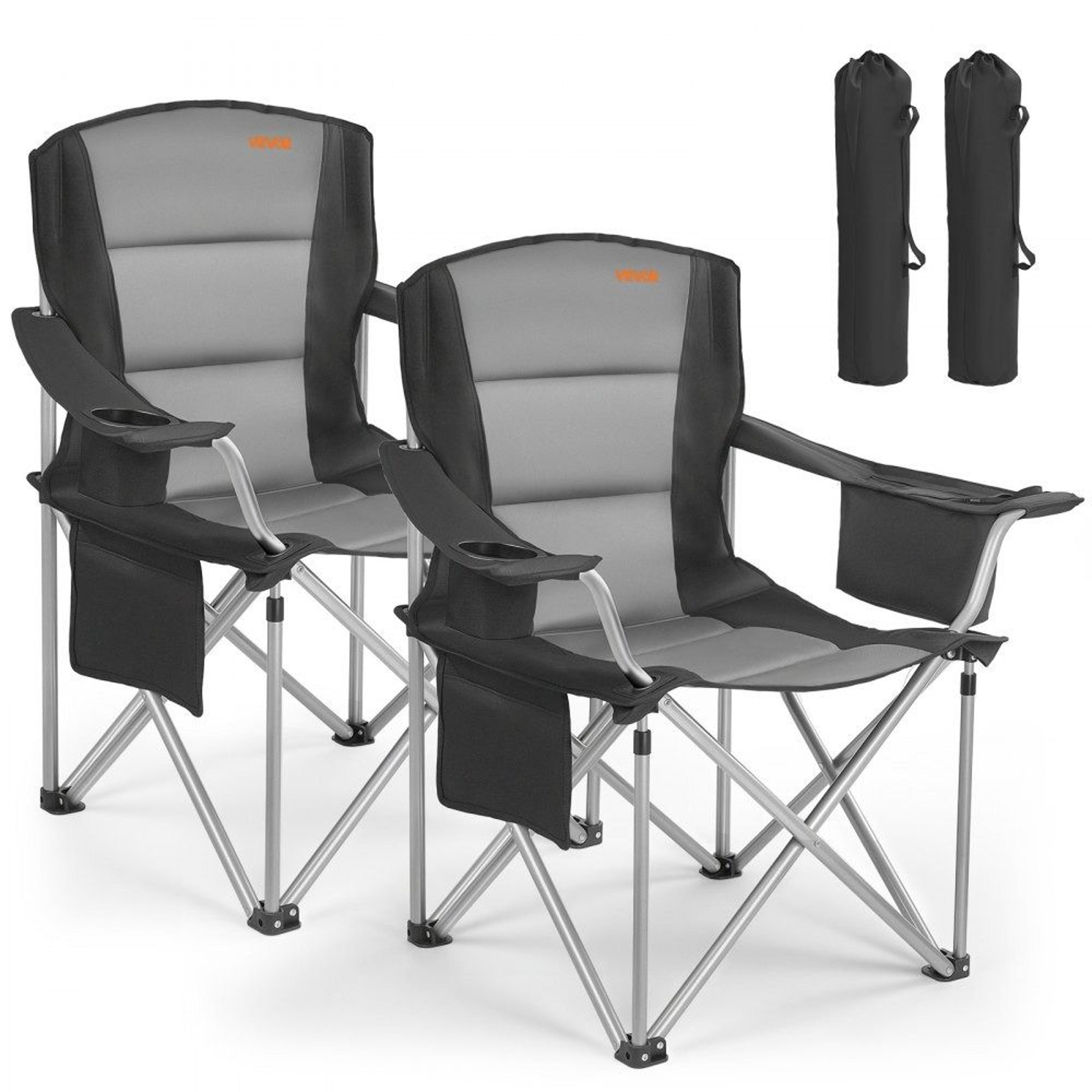 oversized heavy duty camping chair 450 lbs portable folding outdoor chair with cooler bag