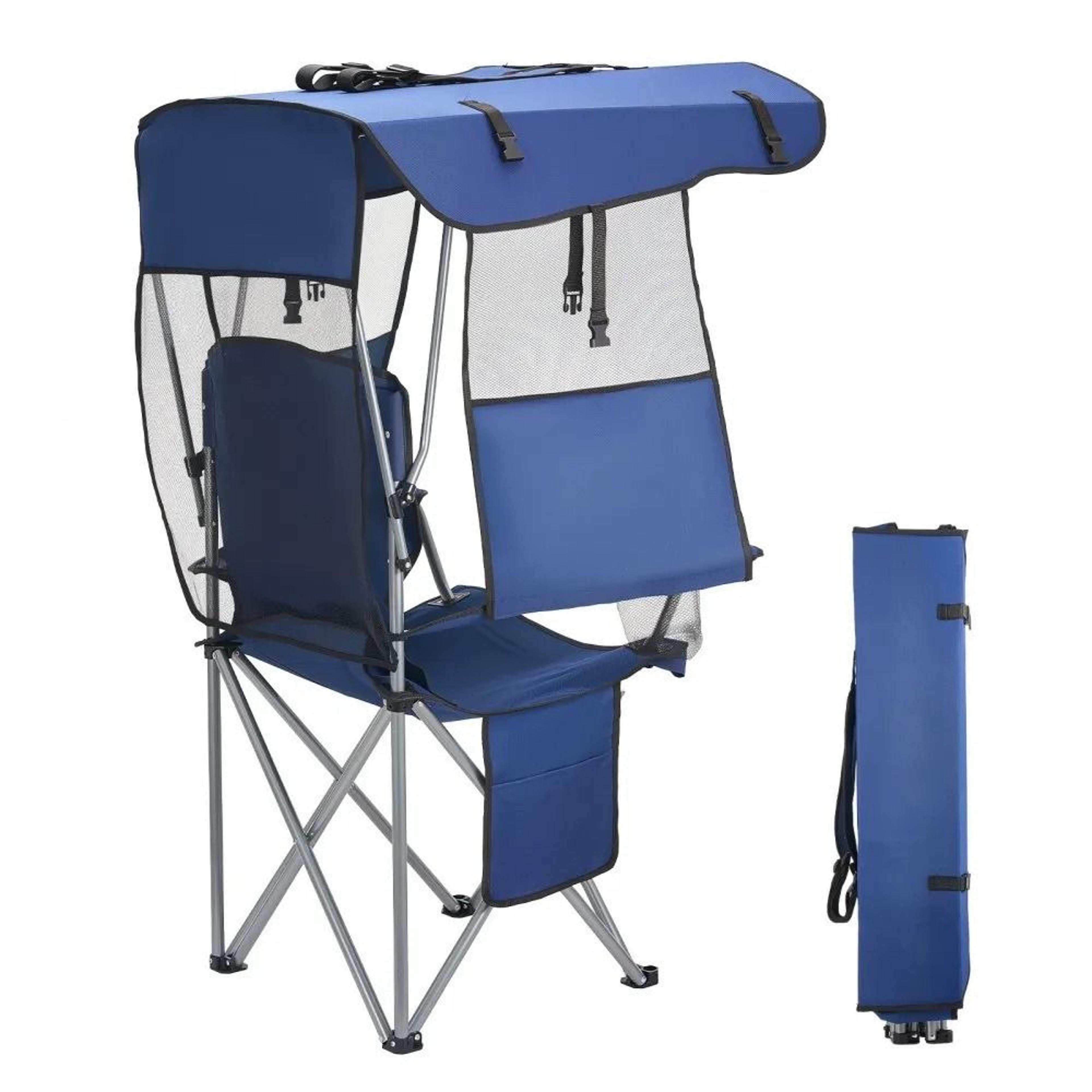 Portable Camping Chair With Canopy And 330 Lb Heavy Duty Support 10