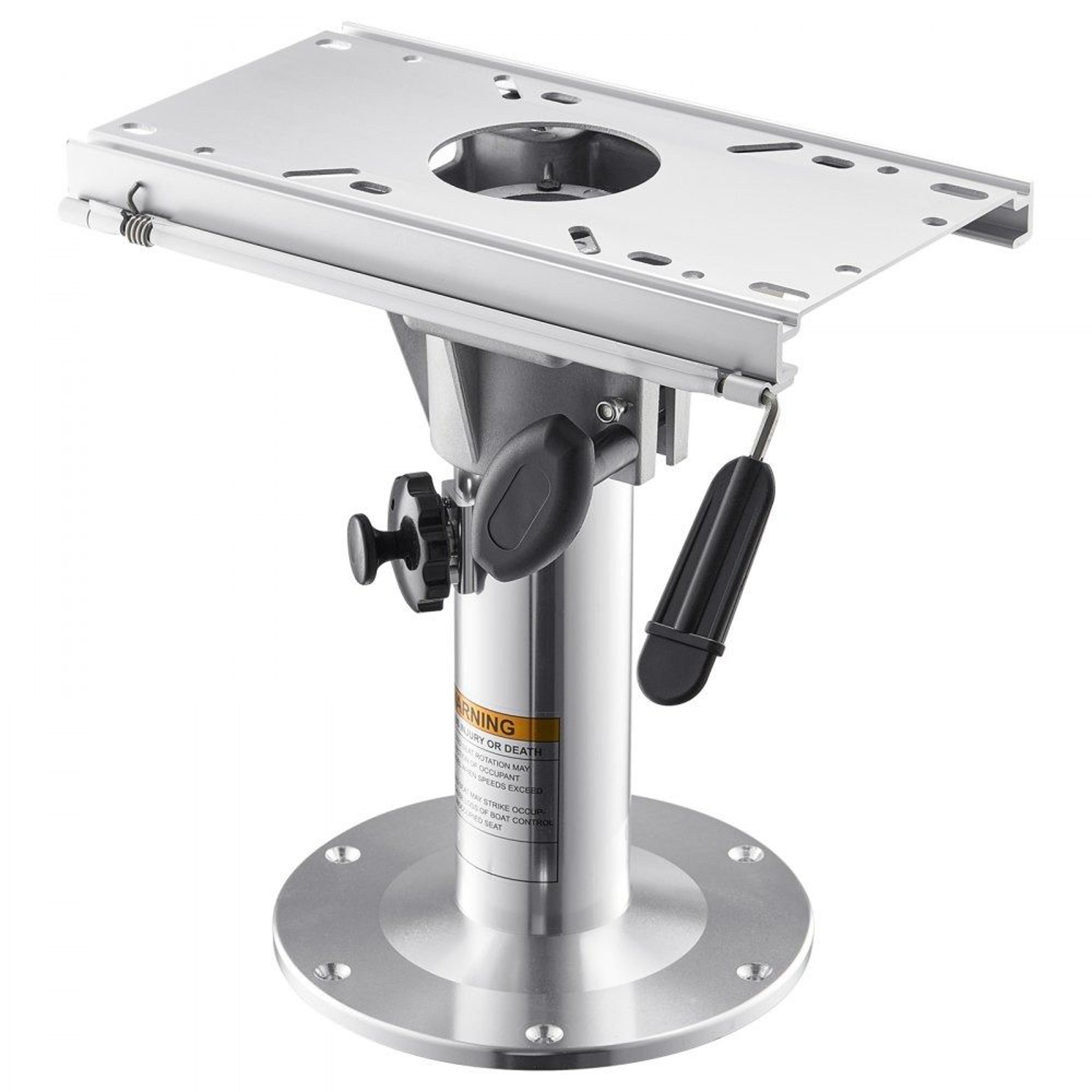 adjustable boat seat pedestal aluminum mount base with sliding lock