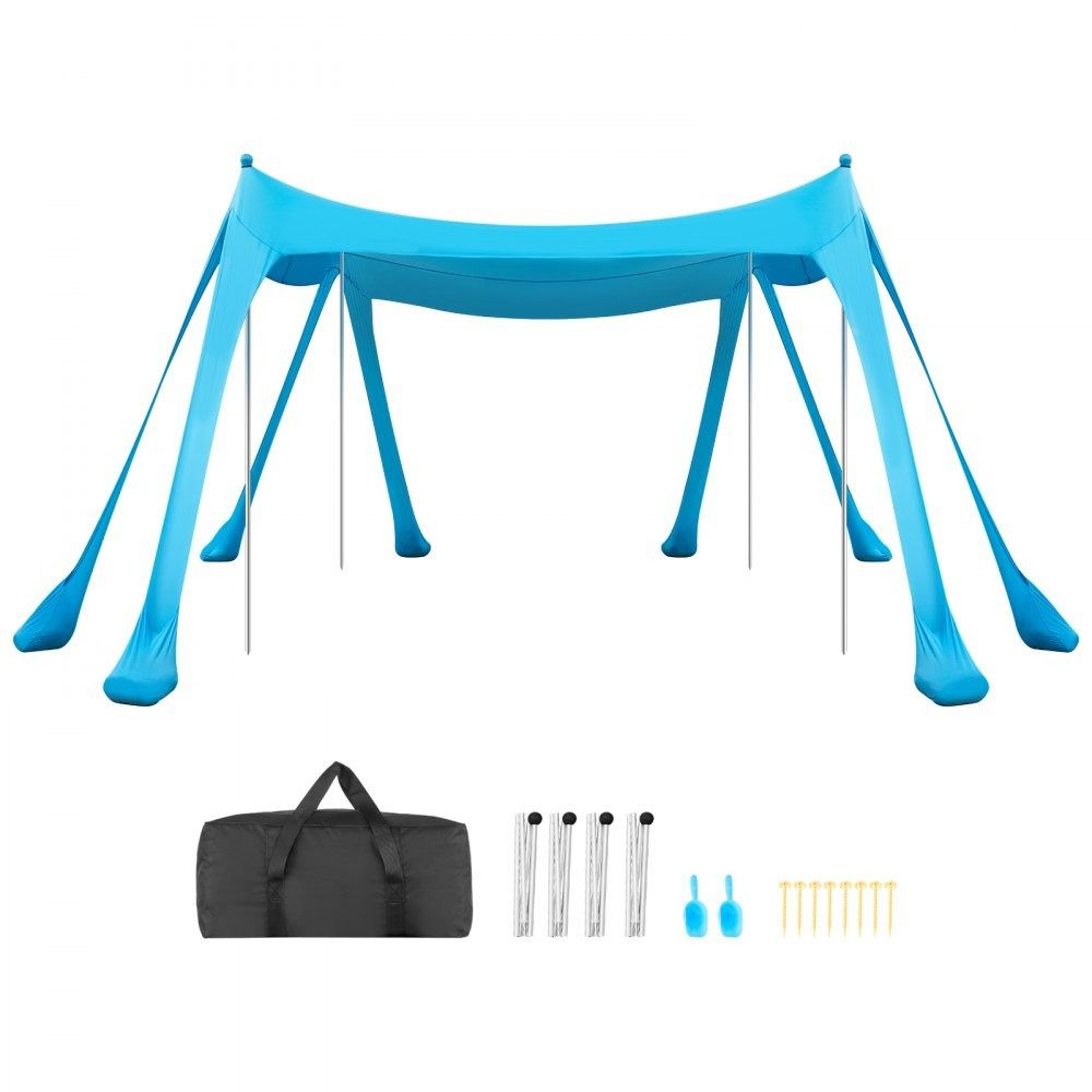 beach tent sun shelter upf50+ portable shade canopy for family camping