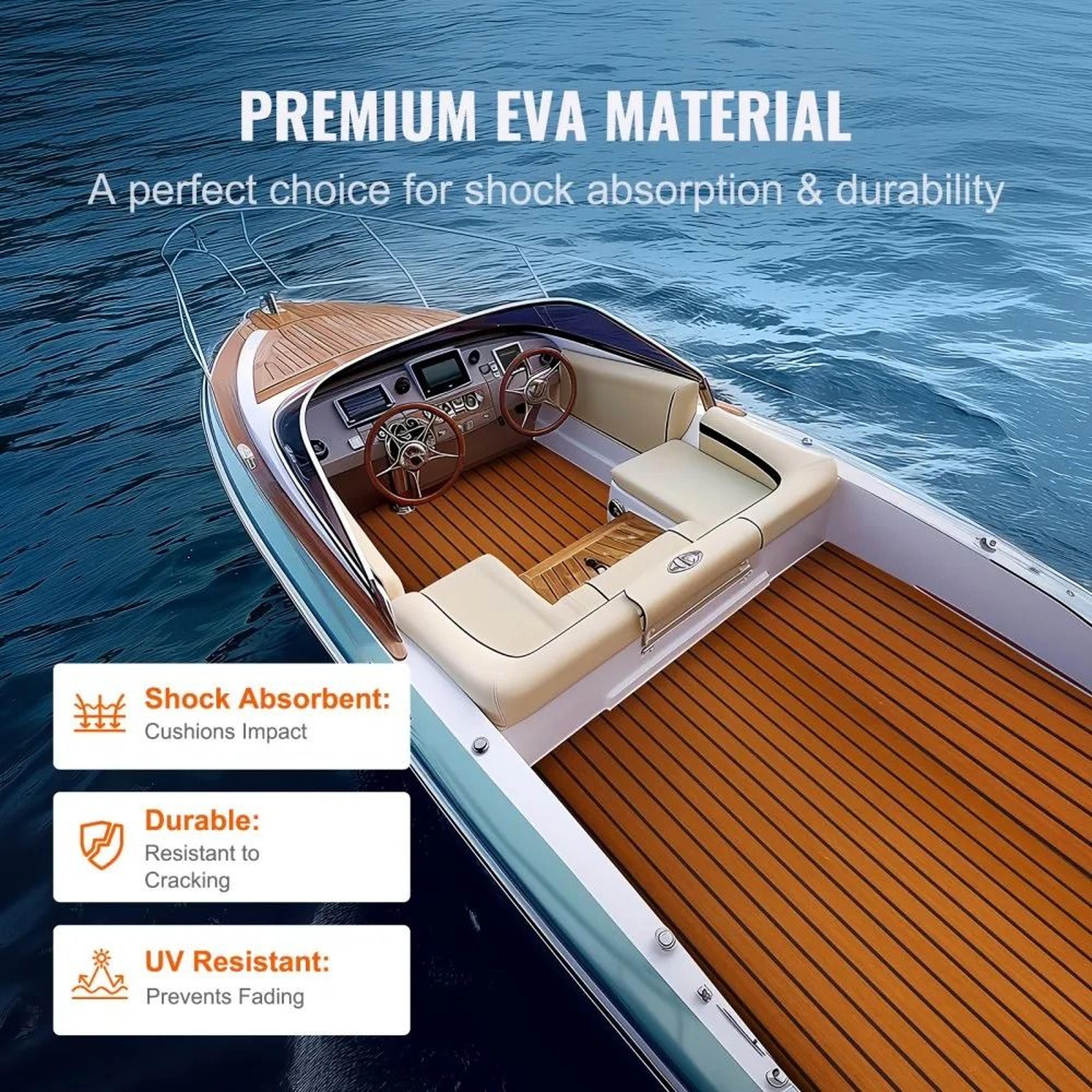 Non Slip EVA Foam Boat Decking Marine Flooring Self Adhesive Mat 4