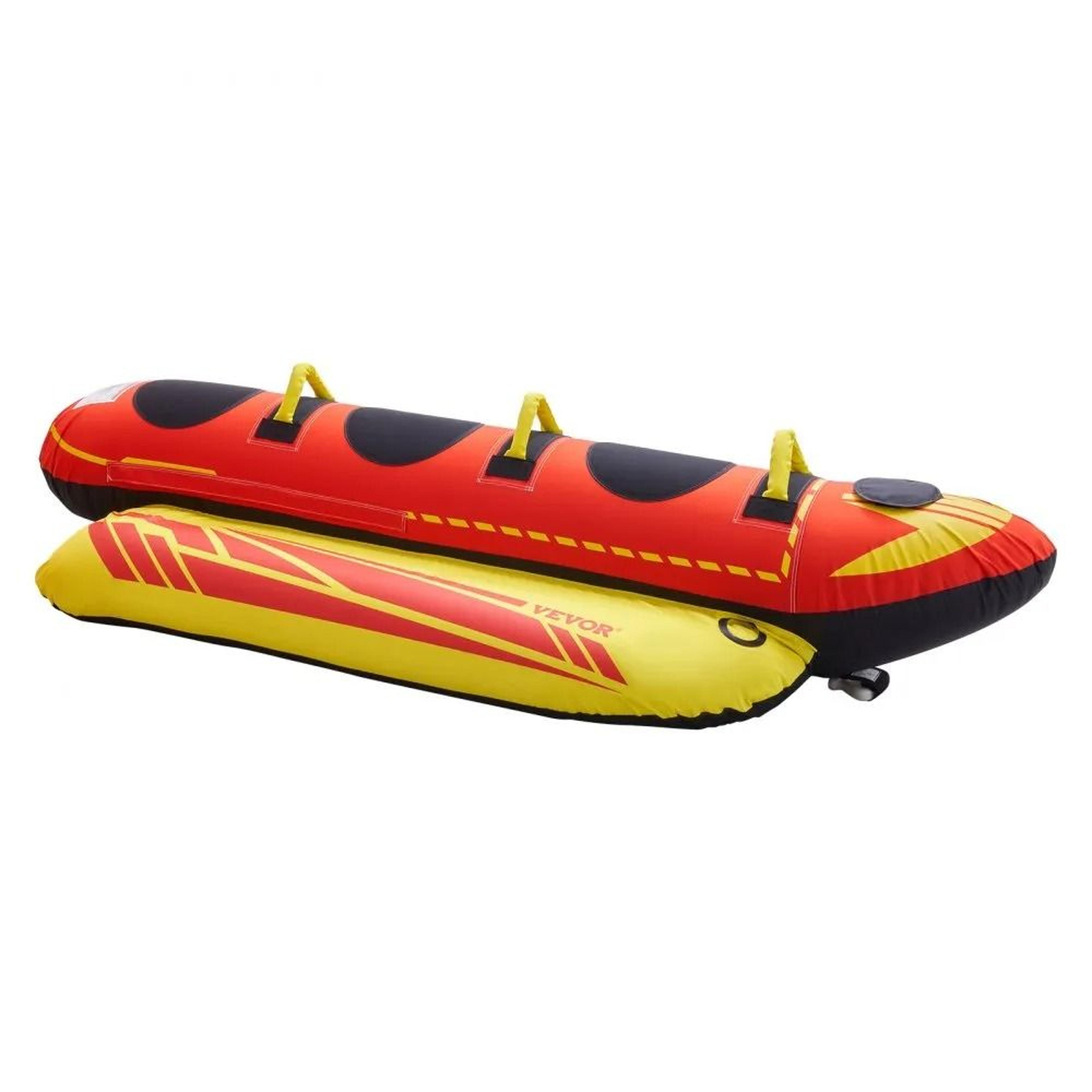 3 Person Towable Tube For Boating Inflatable Water Sport Tube With Nylon Cover And Padded Handles 7
