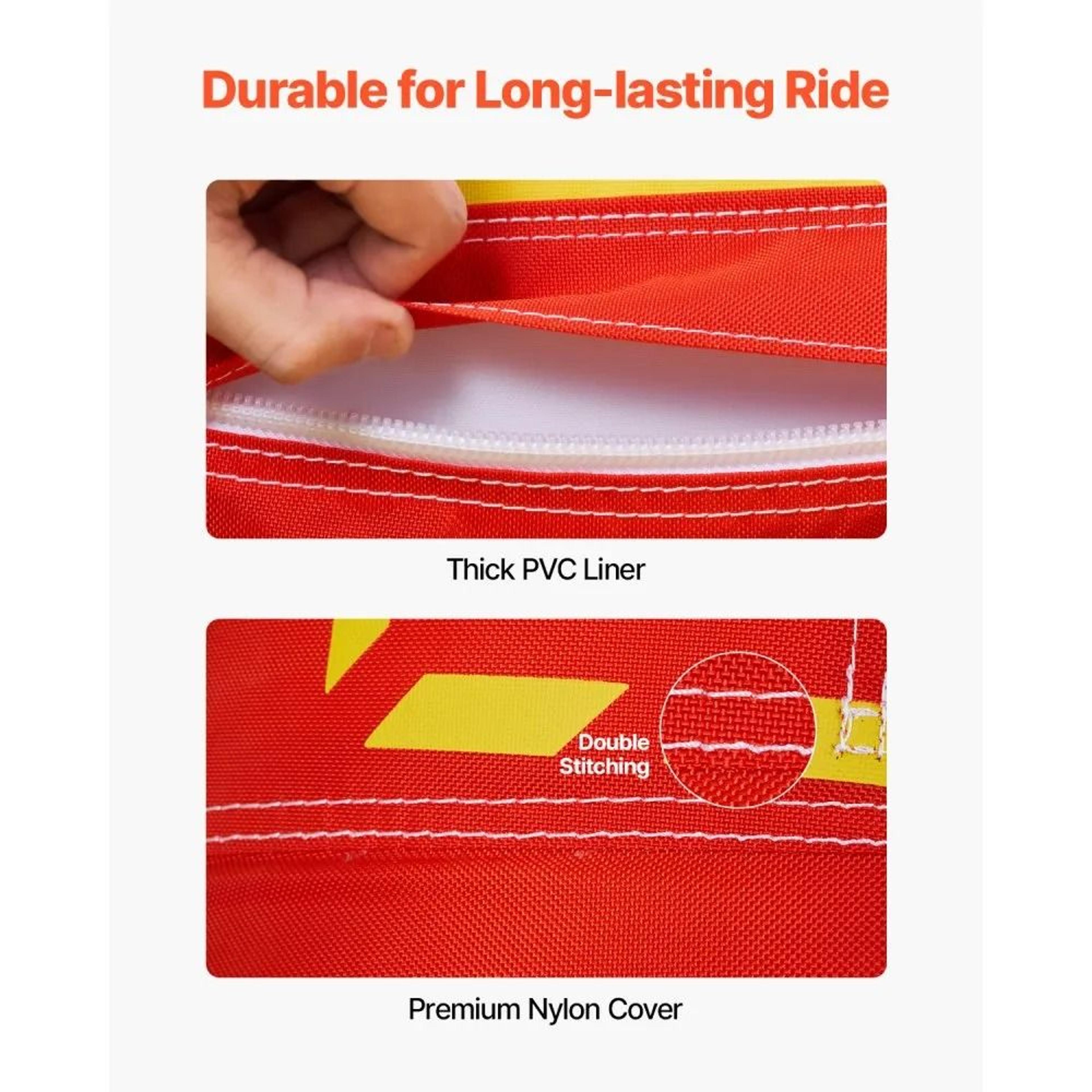 3 Person Towable Tube For Boating Inflatable Water Sport Tube With Nylon Cover And Padded Handles 4