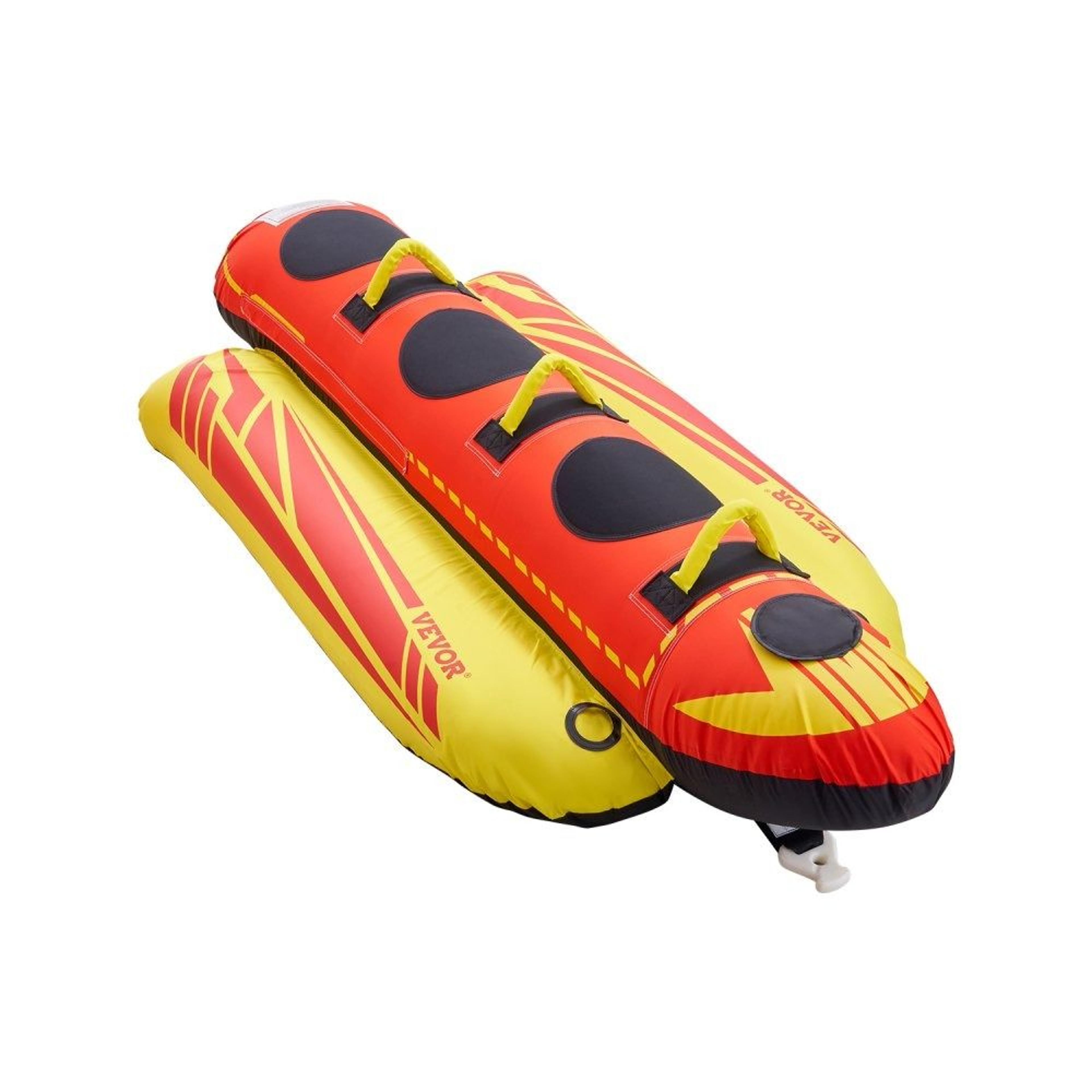 3 Person Towable Tube For Boating Inflatable Water Sport Tube With Nylon Cover And Padded Handles 6