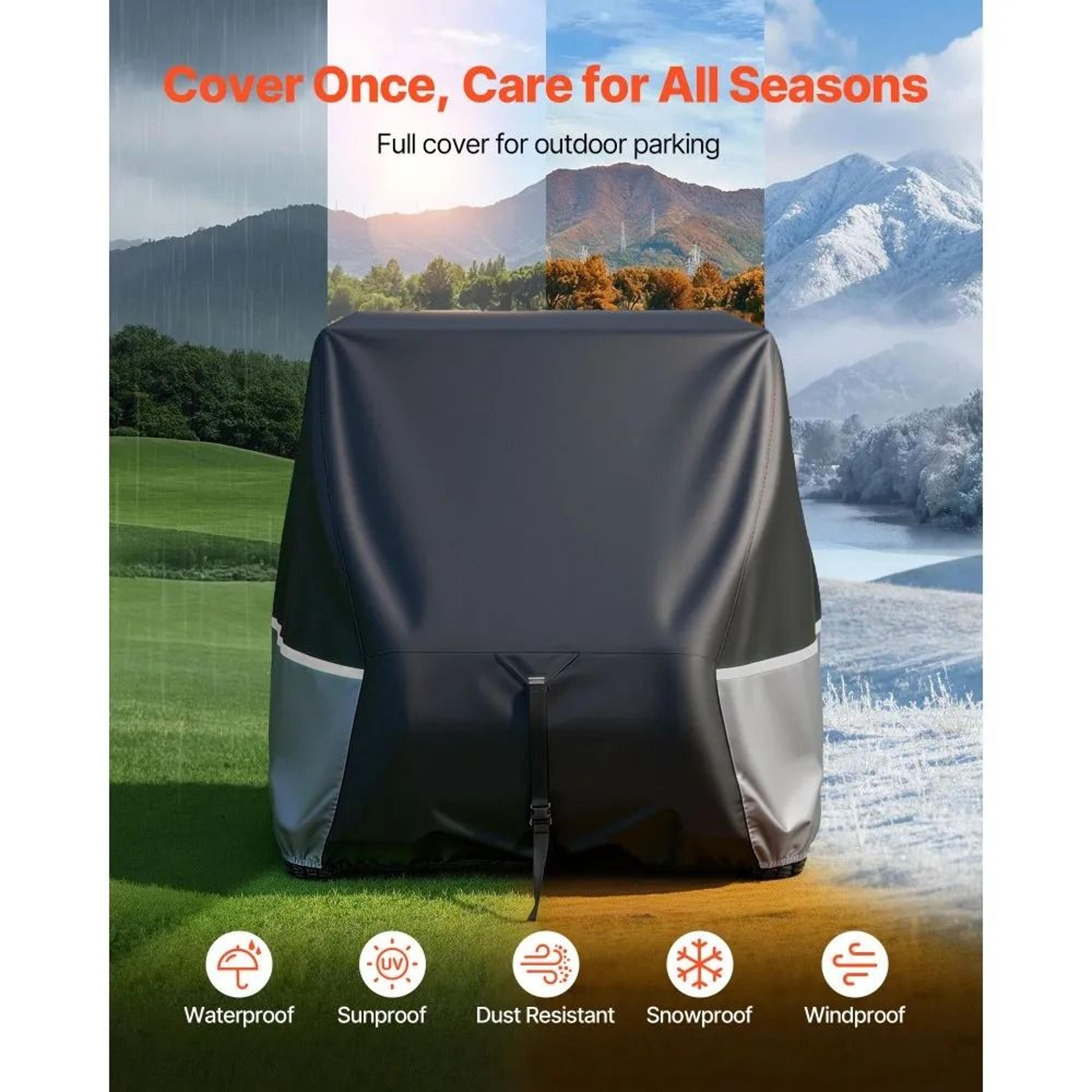 Golf Cart Cover Full Coverage 224 Passenger Waterproof 420D Oxford Fabric 4