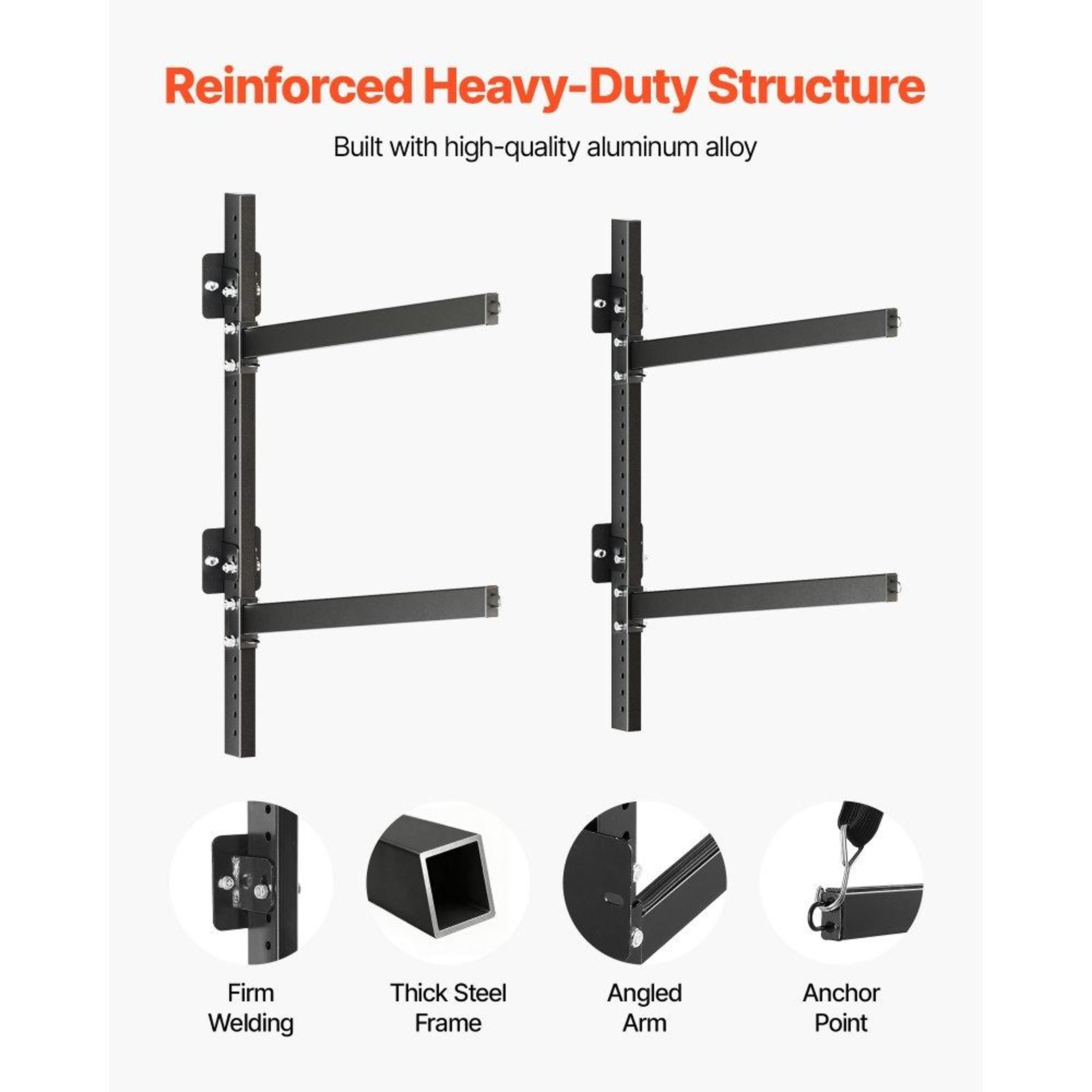 Heavy Duty Kayak Storage Rack For 2 Kayaks Wall Mount Organizer 5