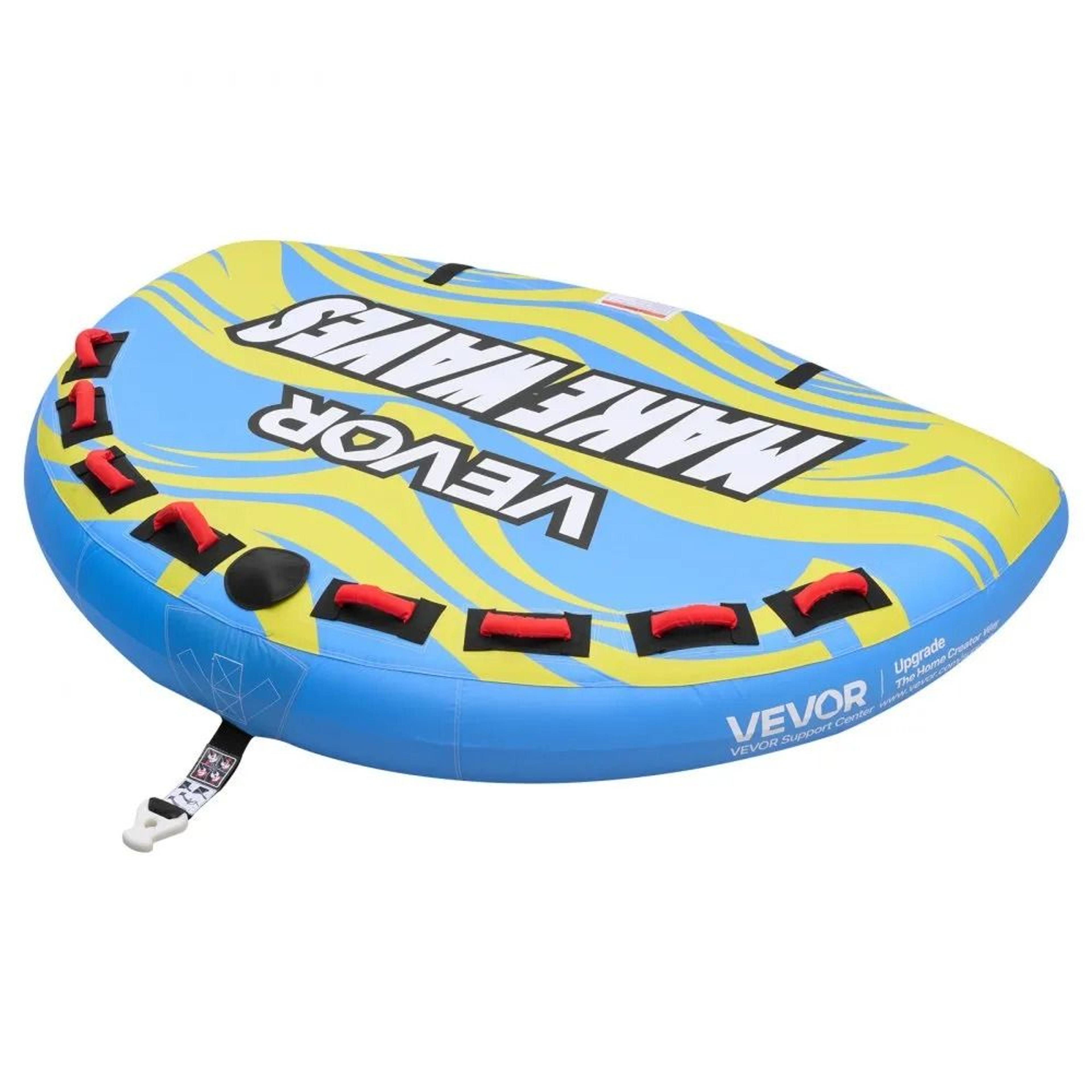 4 Rider Towable Tube For Boating With Nylon Cover And Padded Handles 8