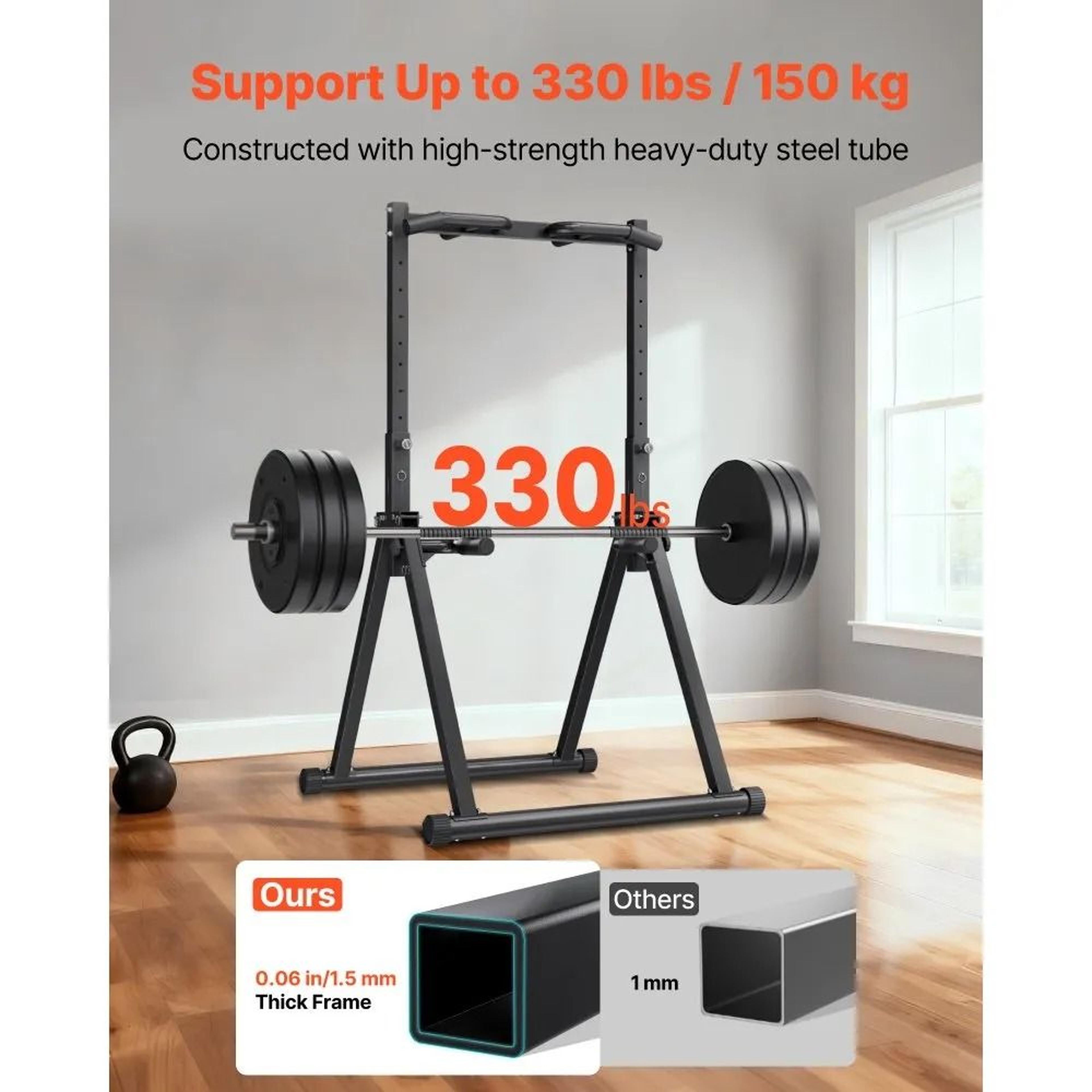 Adjustable Freestanding Pull Up Bar Station For Full Body Home Workouts 1