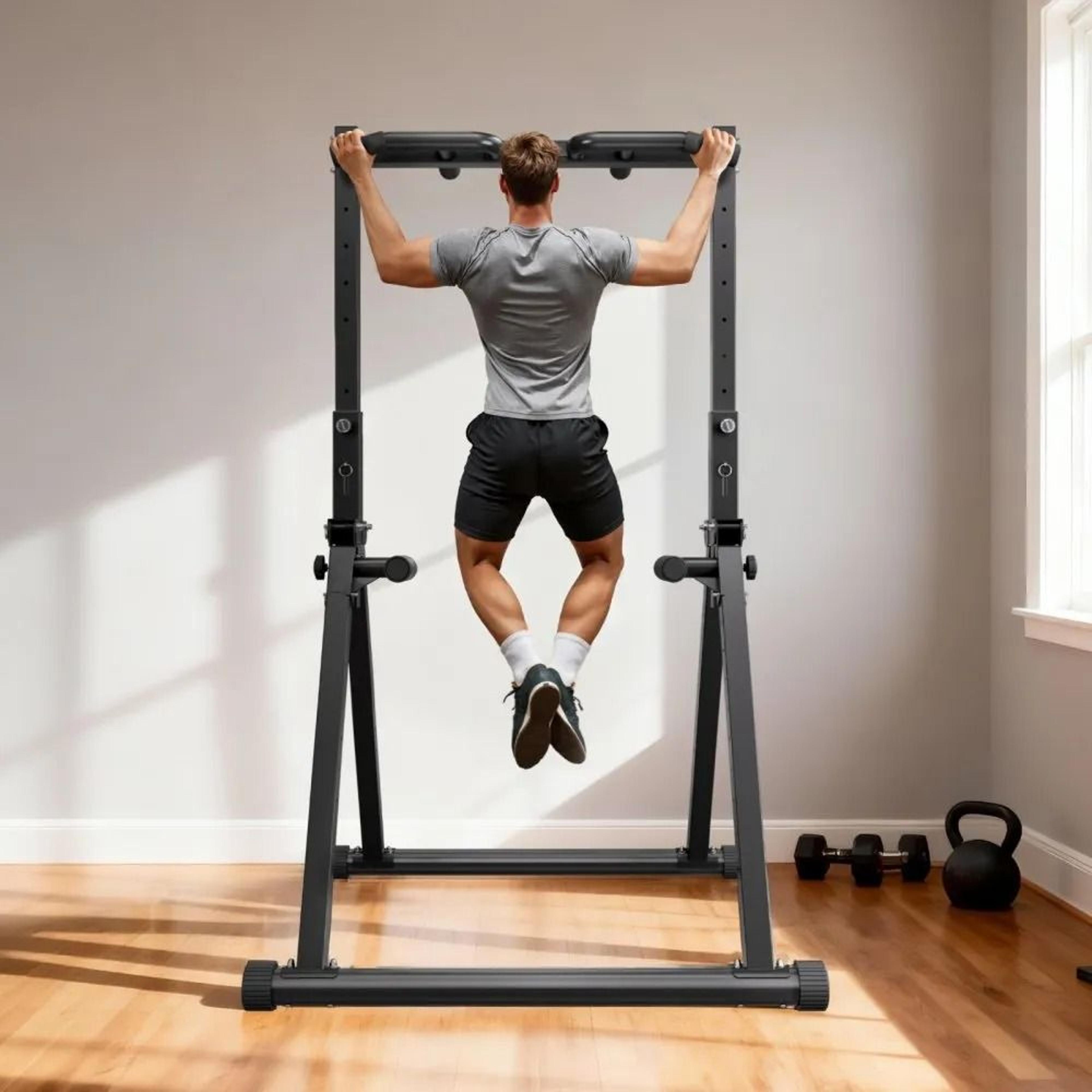 Adjustable Freestanding Pull Up Bar Station For Full Body Home Workouts 6