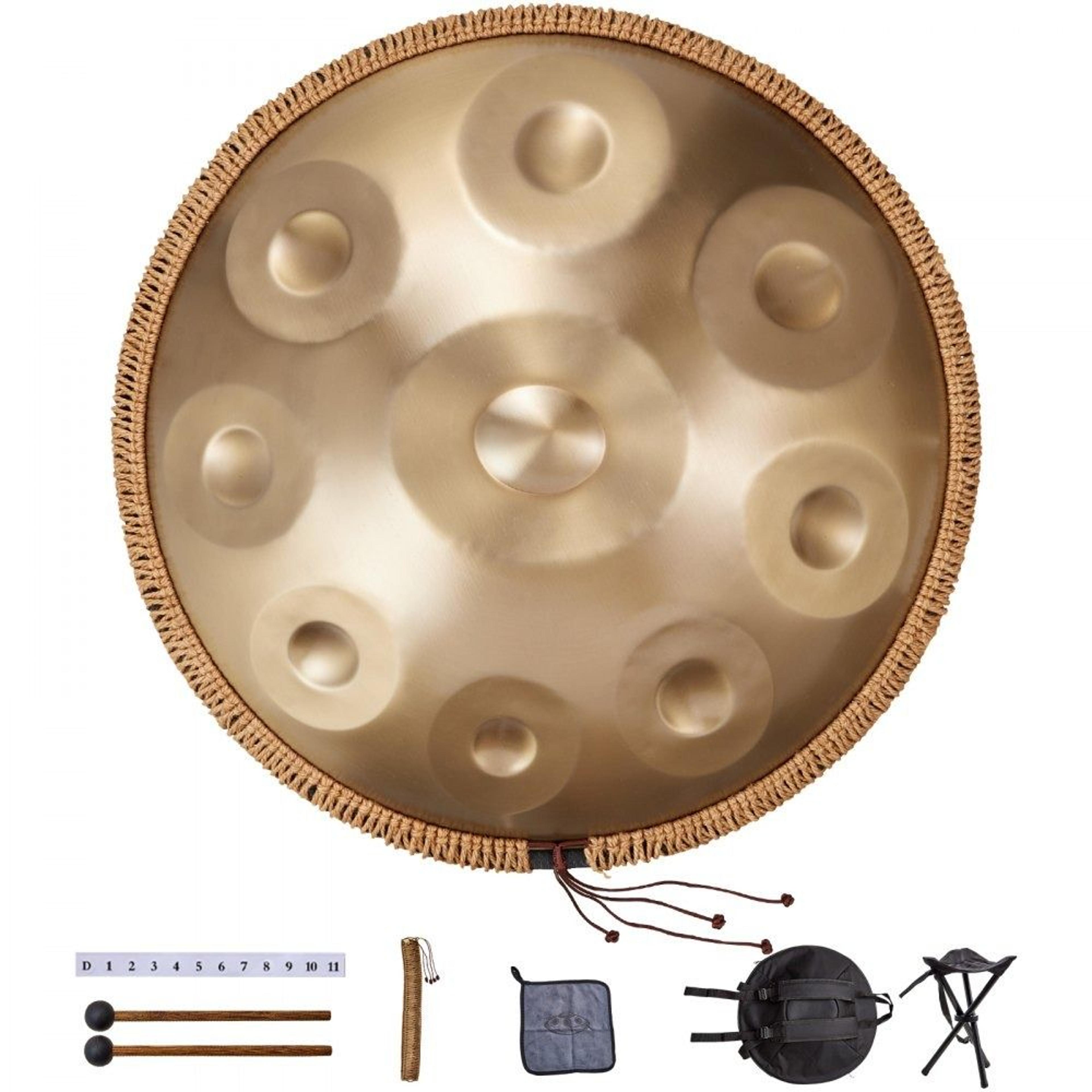 22 inch handpan drum 9 note d minor handpan with stand and carry bag