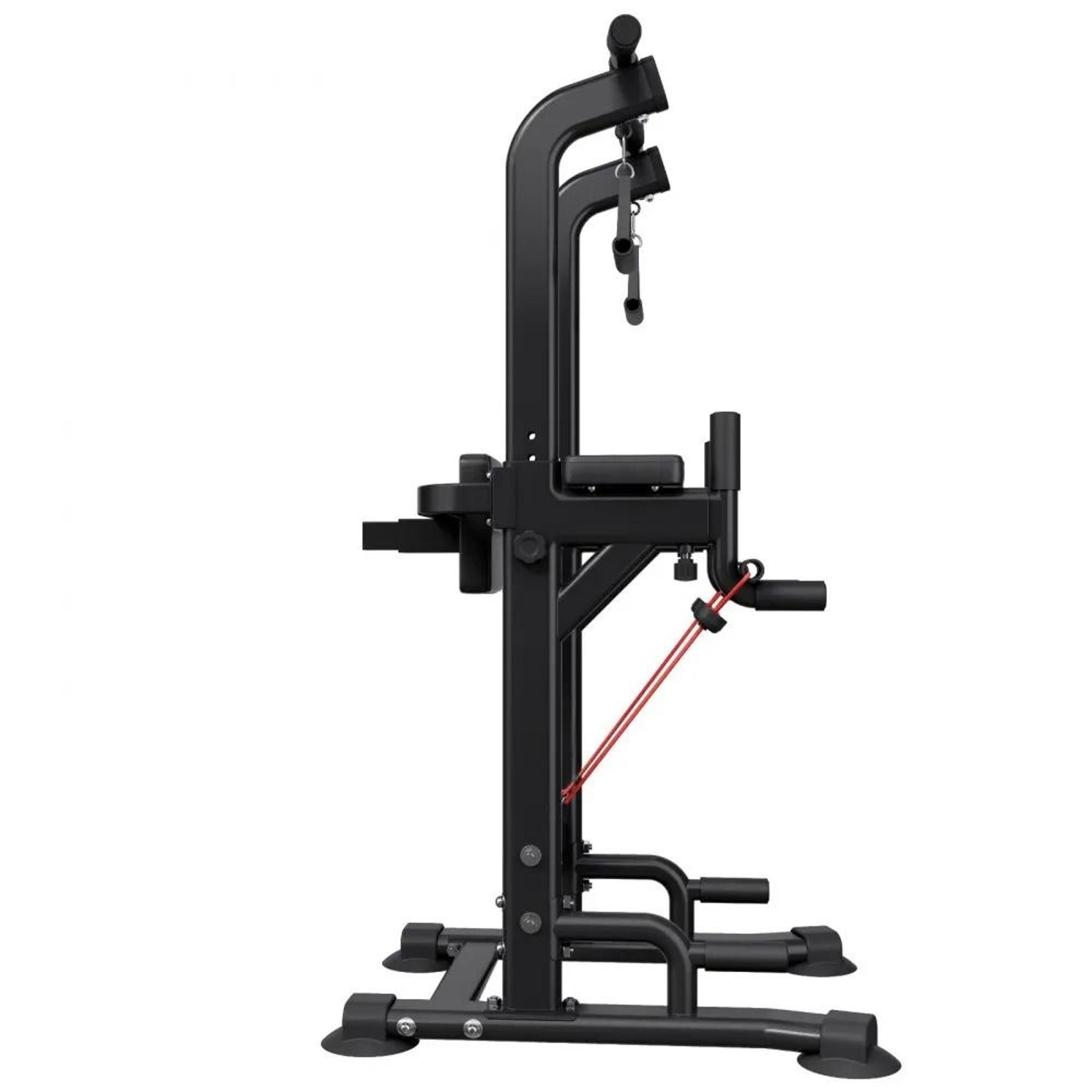 Adjustable Power Tower Dip Station With Pull Up Bar And Back Support 9