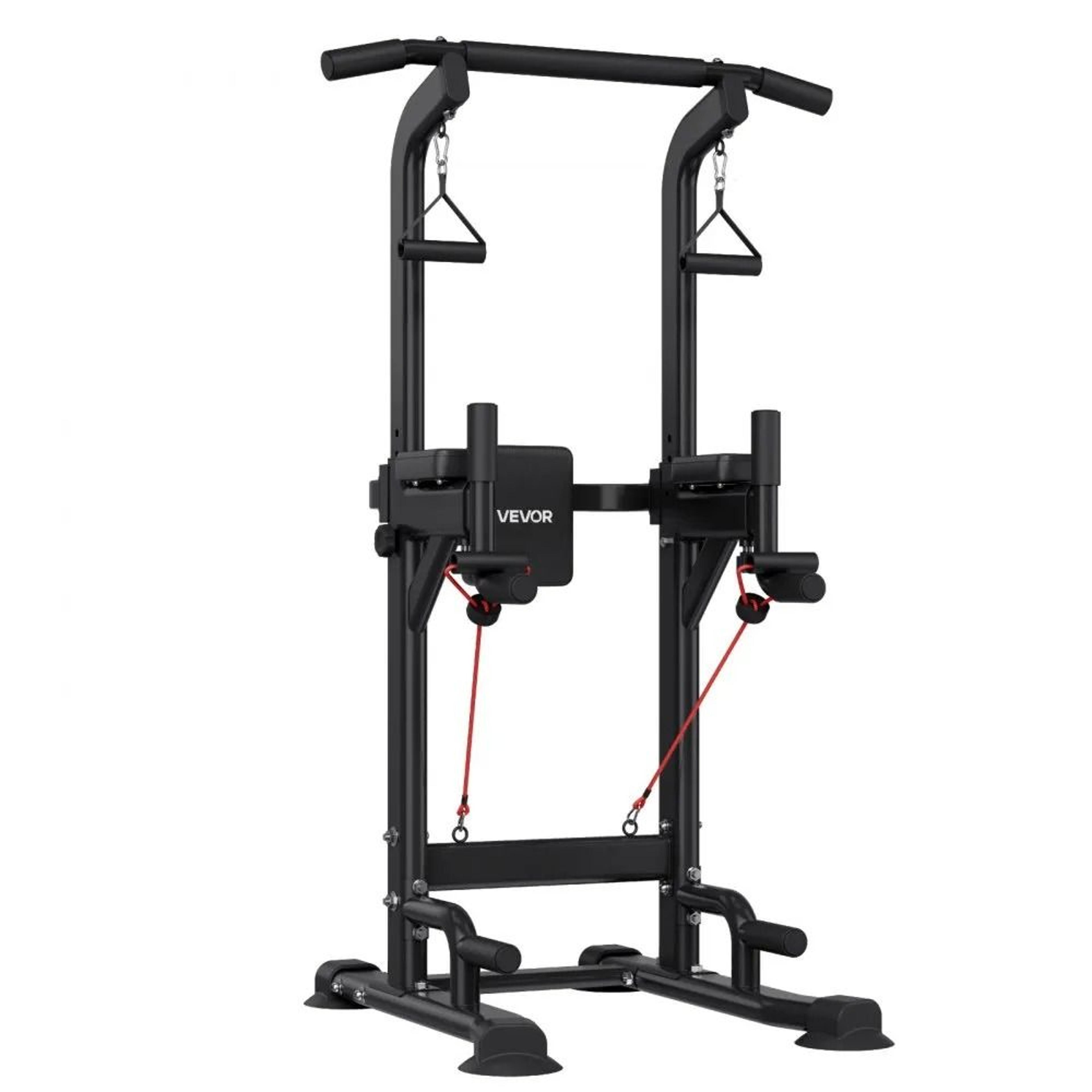 Adjustable Power Tower Dip Station With Pull Up Bar And Back Support 10