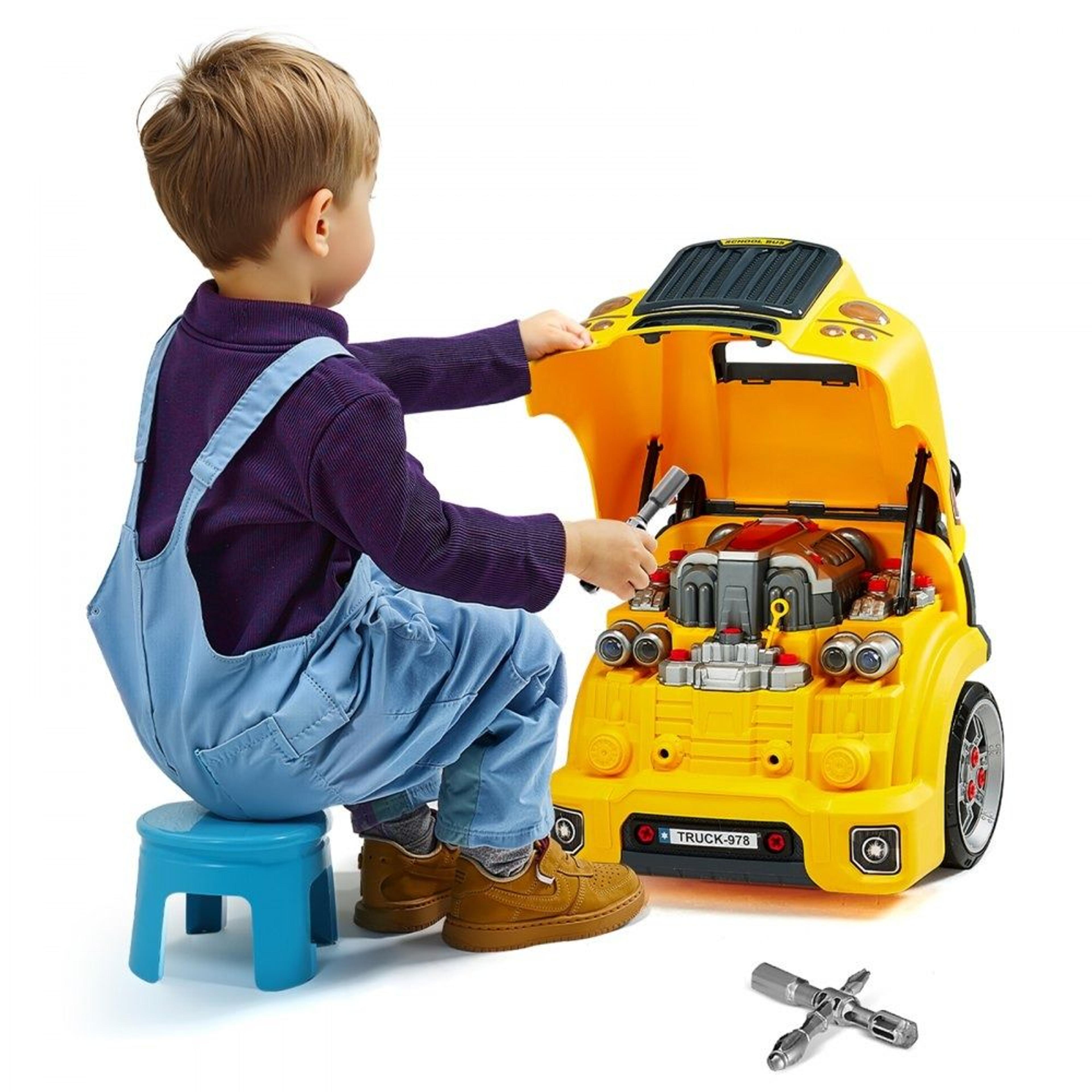 kids mechanic engine toy 60 piece interactive car repair playset