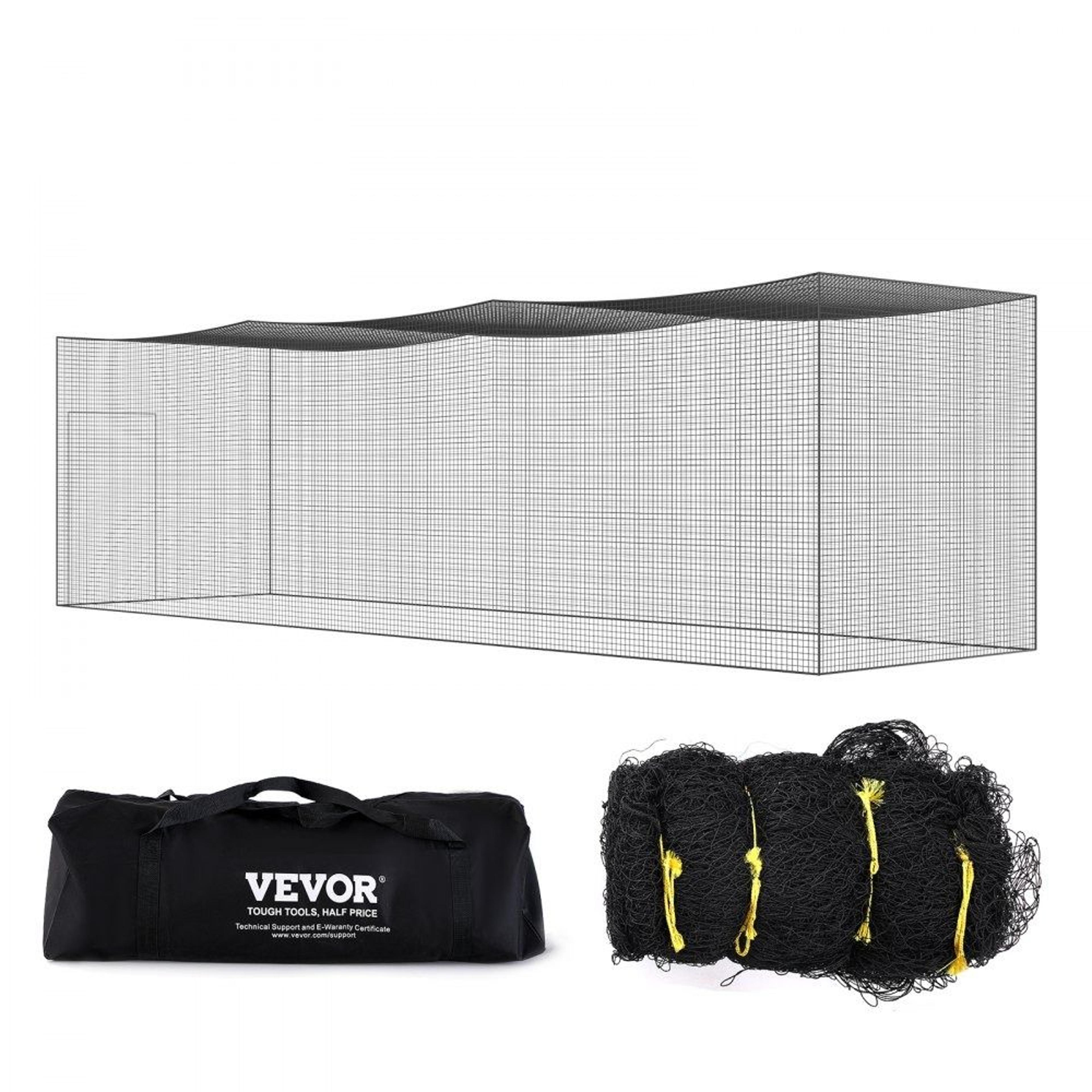 35ft heavy duty baseball batting cage net with door