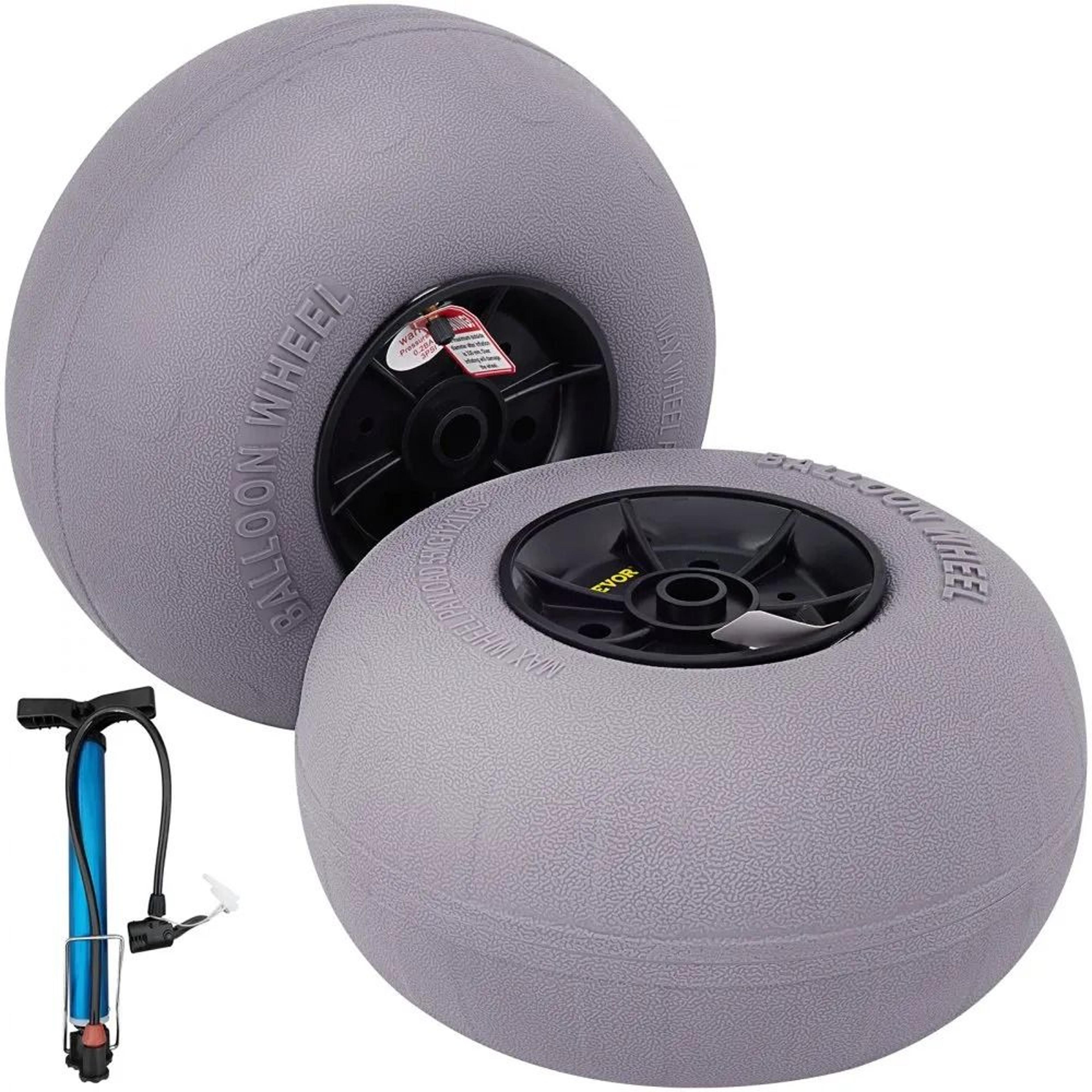 13 inch balloon beach wheels for sand carts and kayak dollies 2 pack