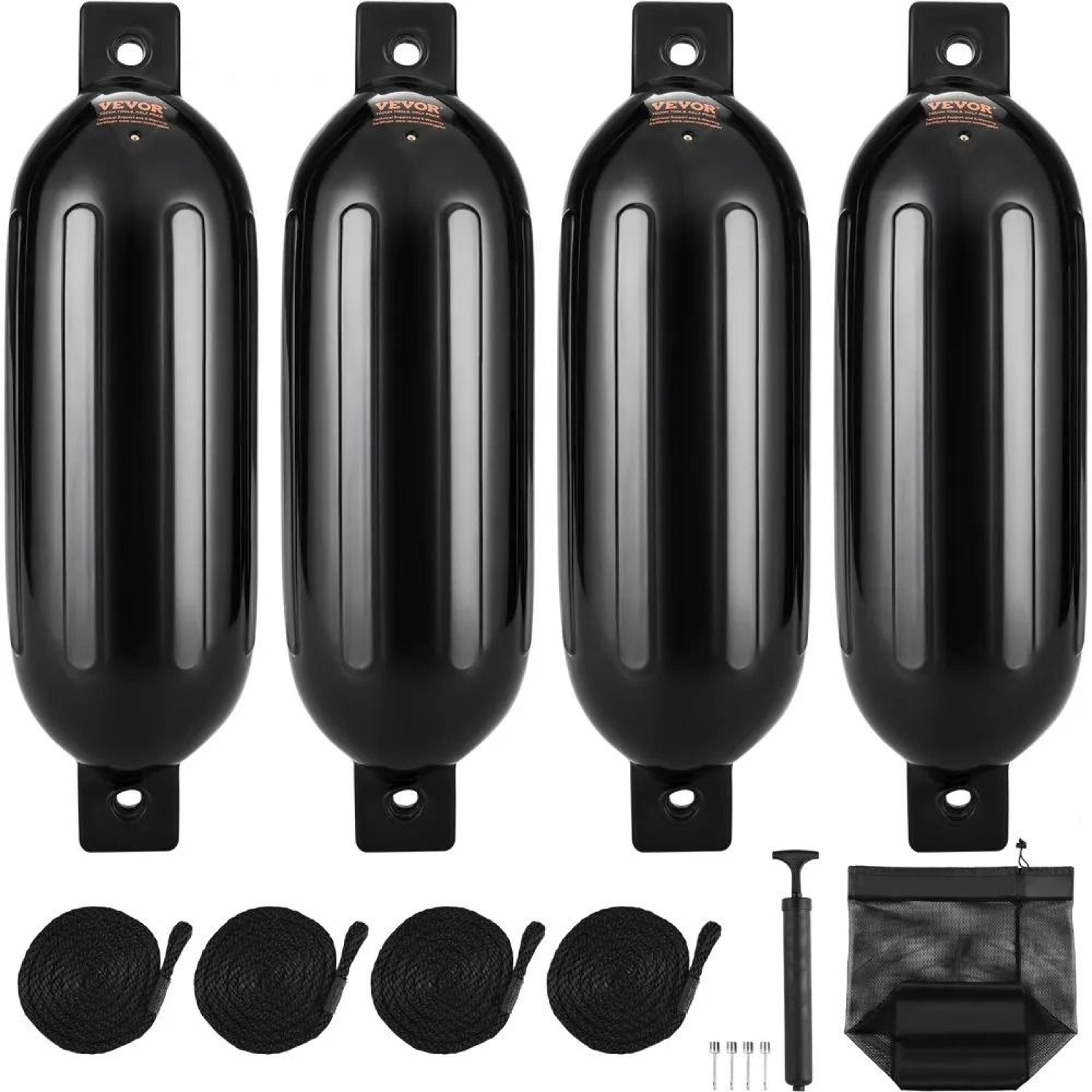 8.5 x 26 boat fenders inflatable marine dock bumpers with pump and ropes