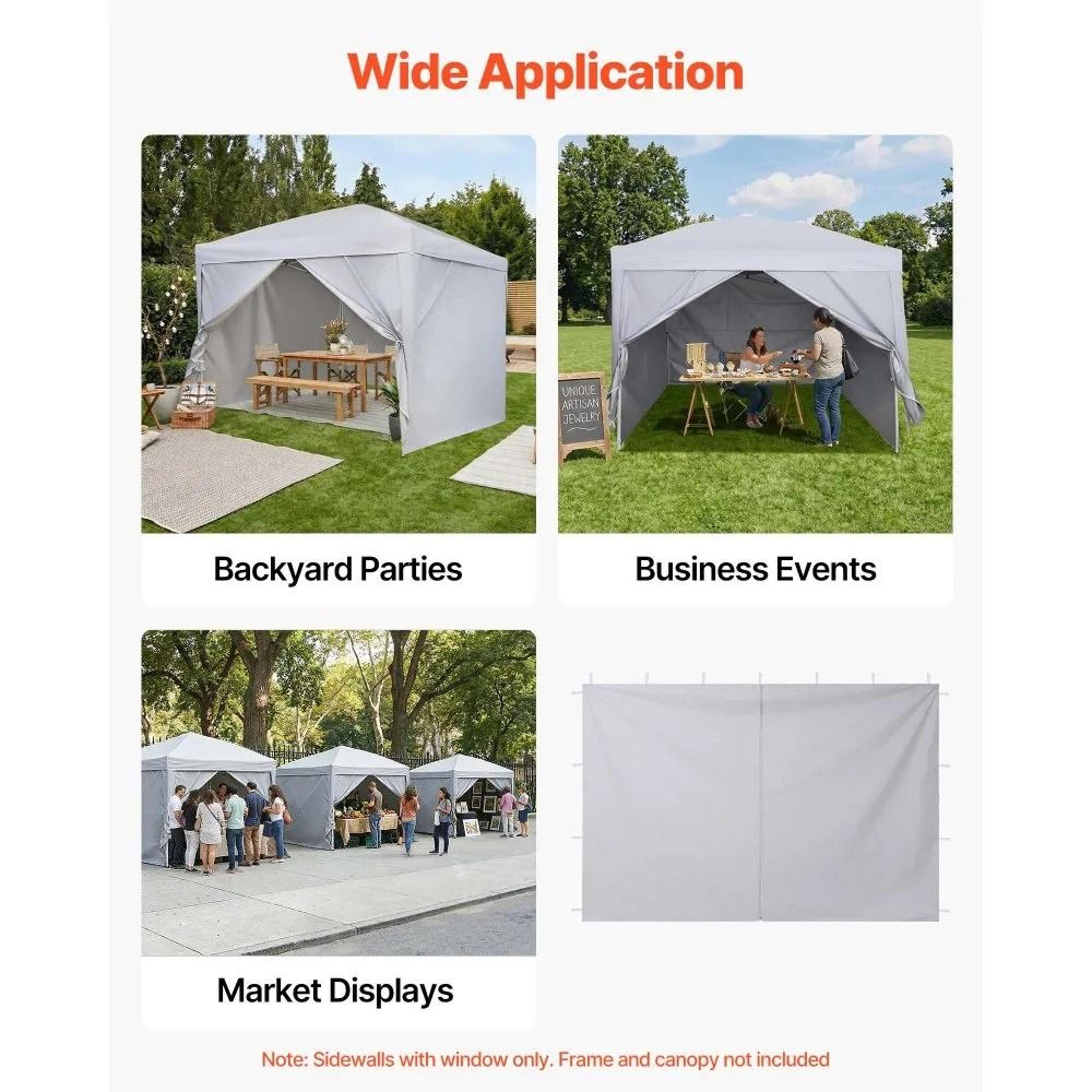 Waterproof Canopy Sidewalls For 10x10 Pop Up Tents 1