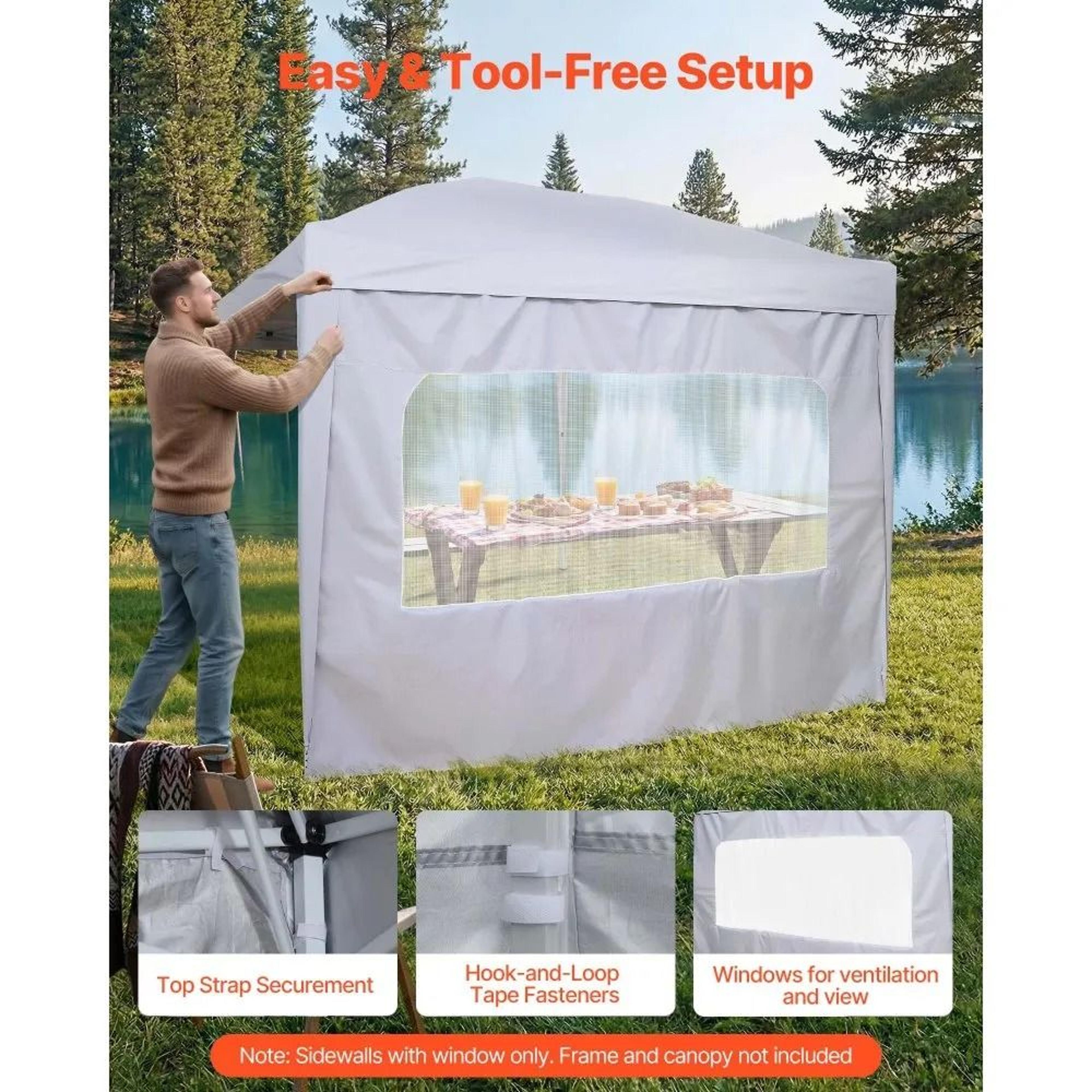 Waterproof Canopy Sidewalls For 10x10 Pop Up Tents 2