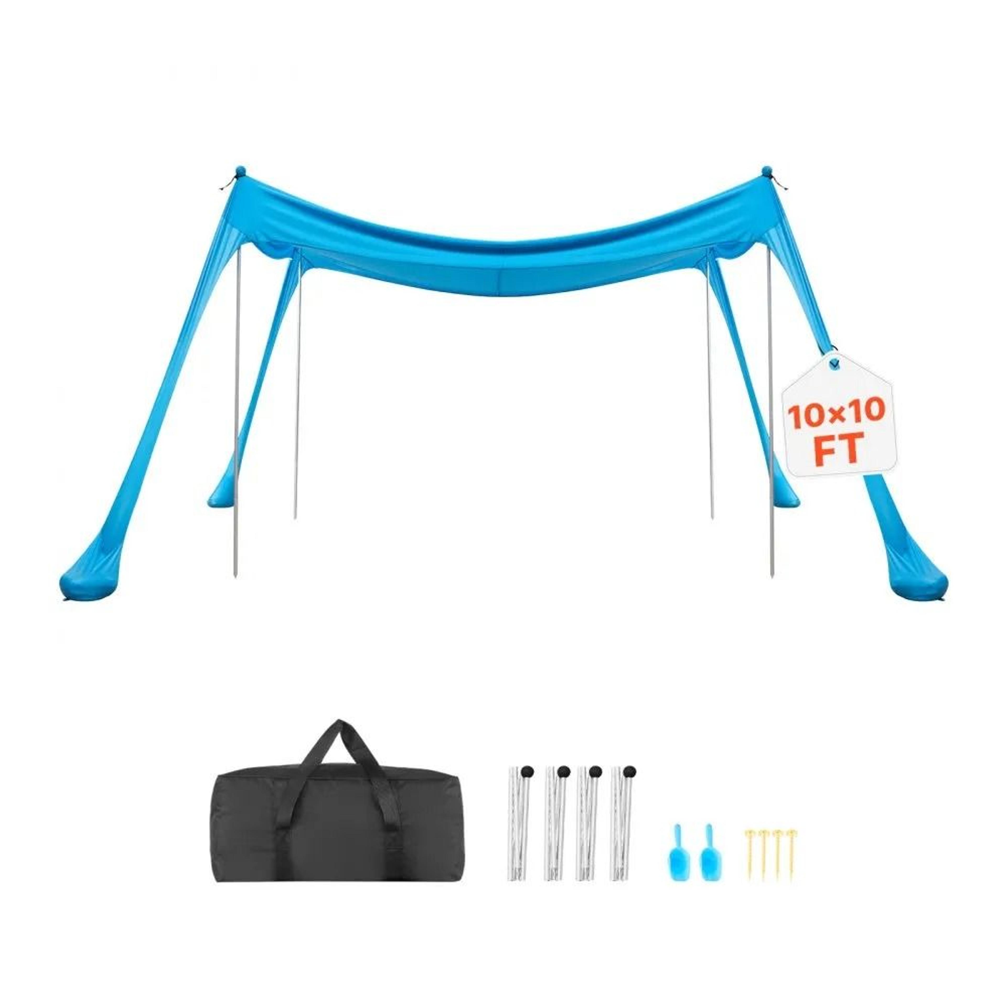 beach tent sun shelter upf50 portable canopy with sandbags