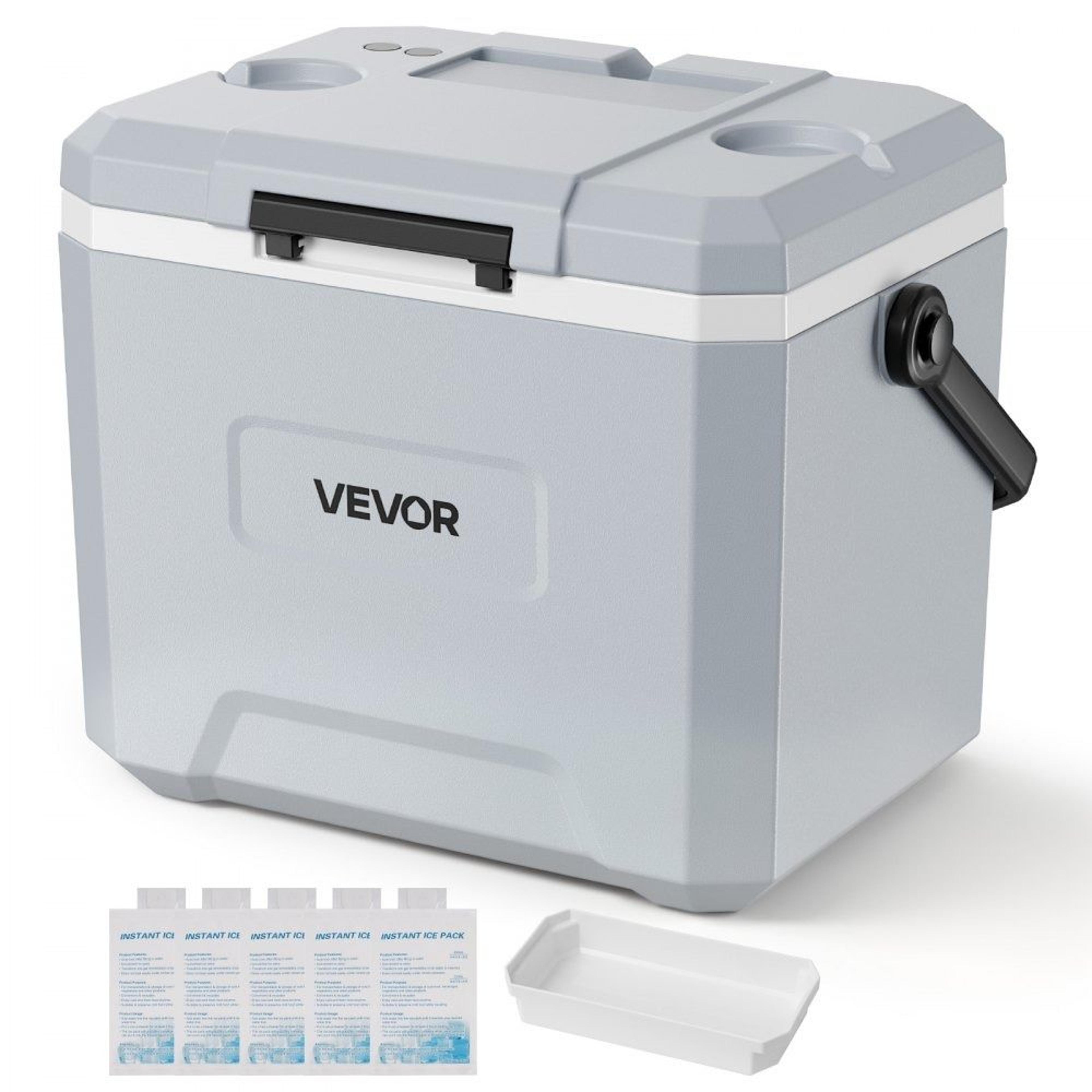 24qt hard cooler portable ice chest with 48 hour ice retention for camping and outdoor trips