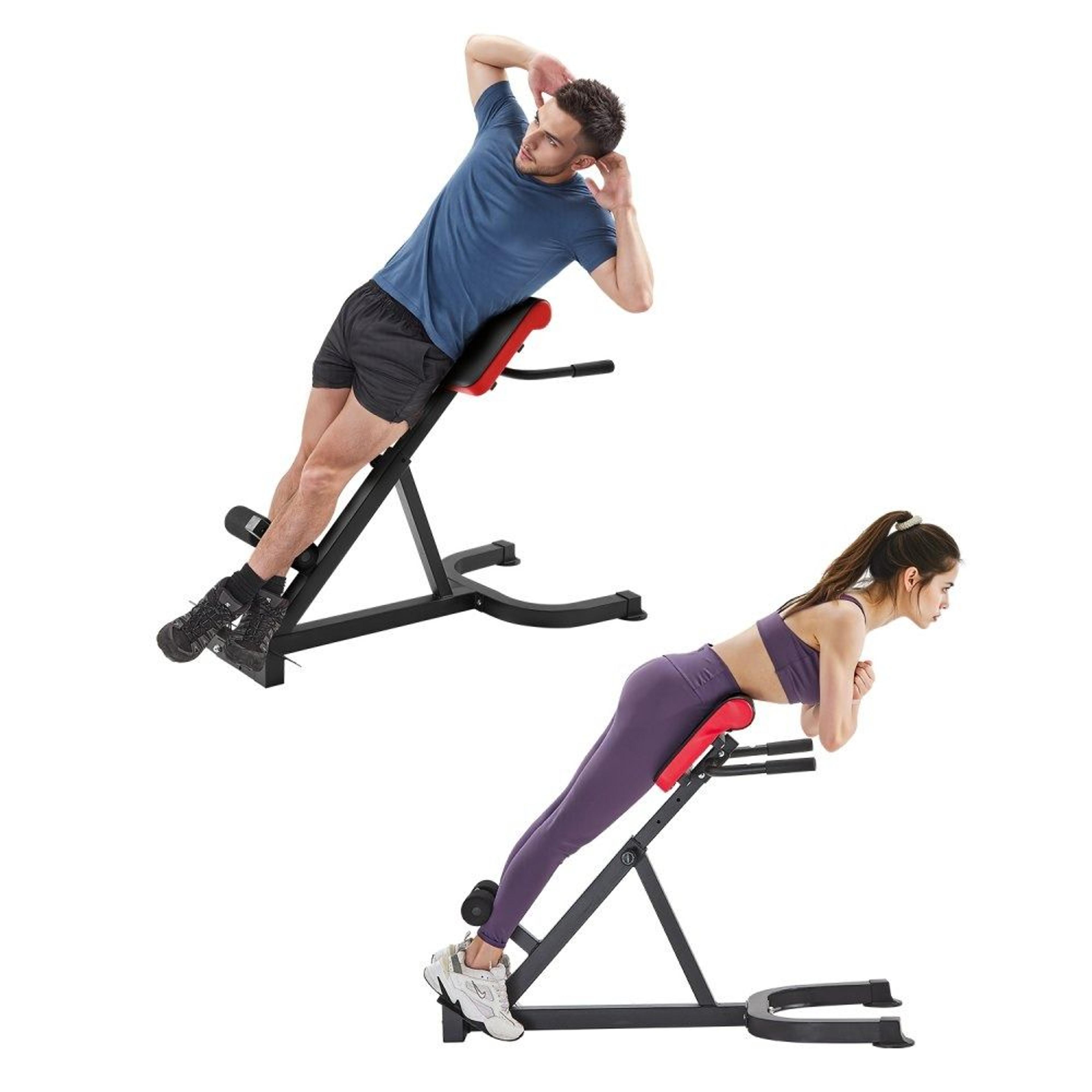 adjustable roman chair hyperextension bench 300 lbs weight training equipment