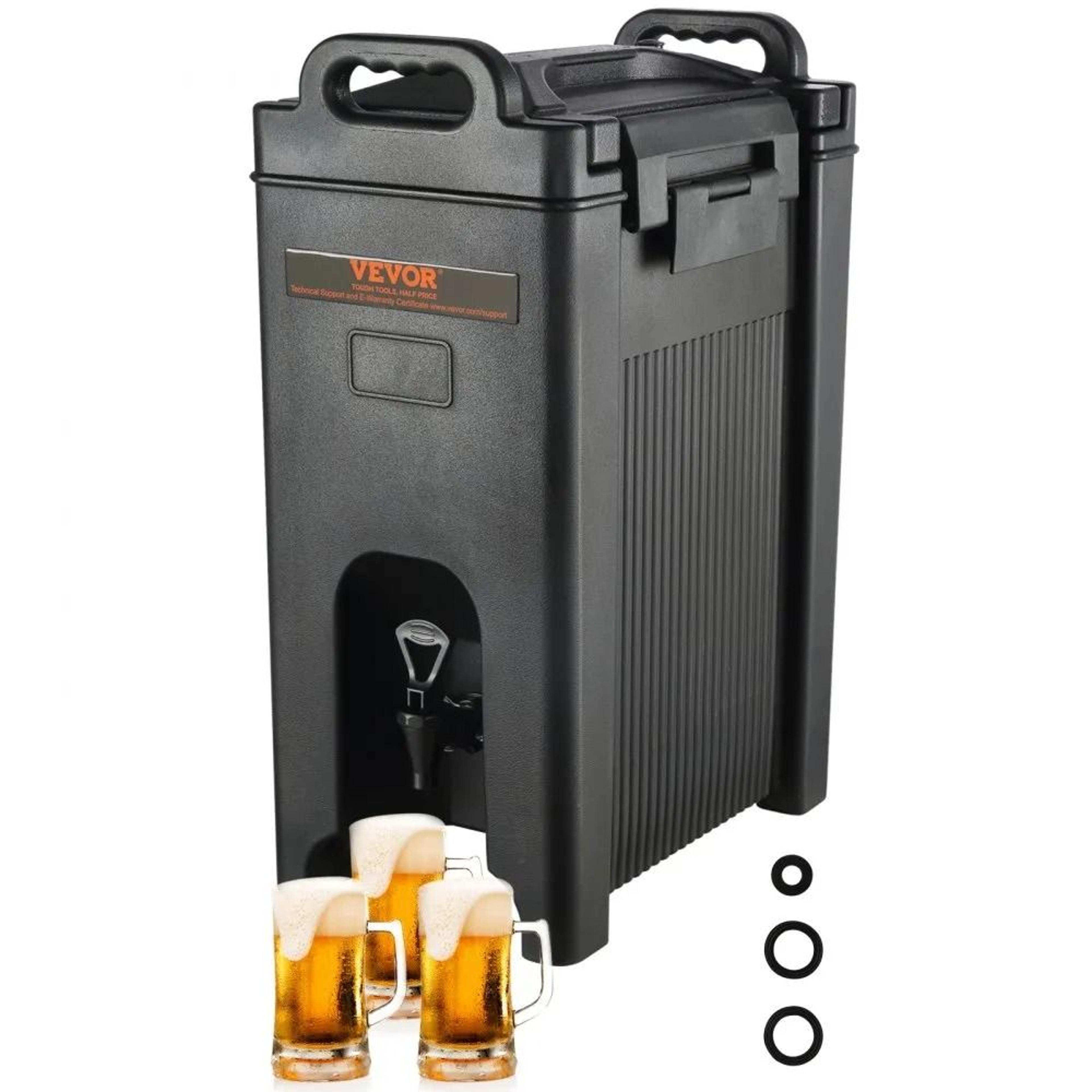 5 gallon insulated beverage dispenser hot cold drink server with thermal cooler