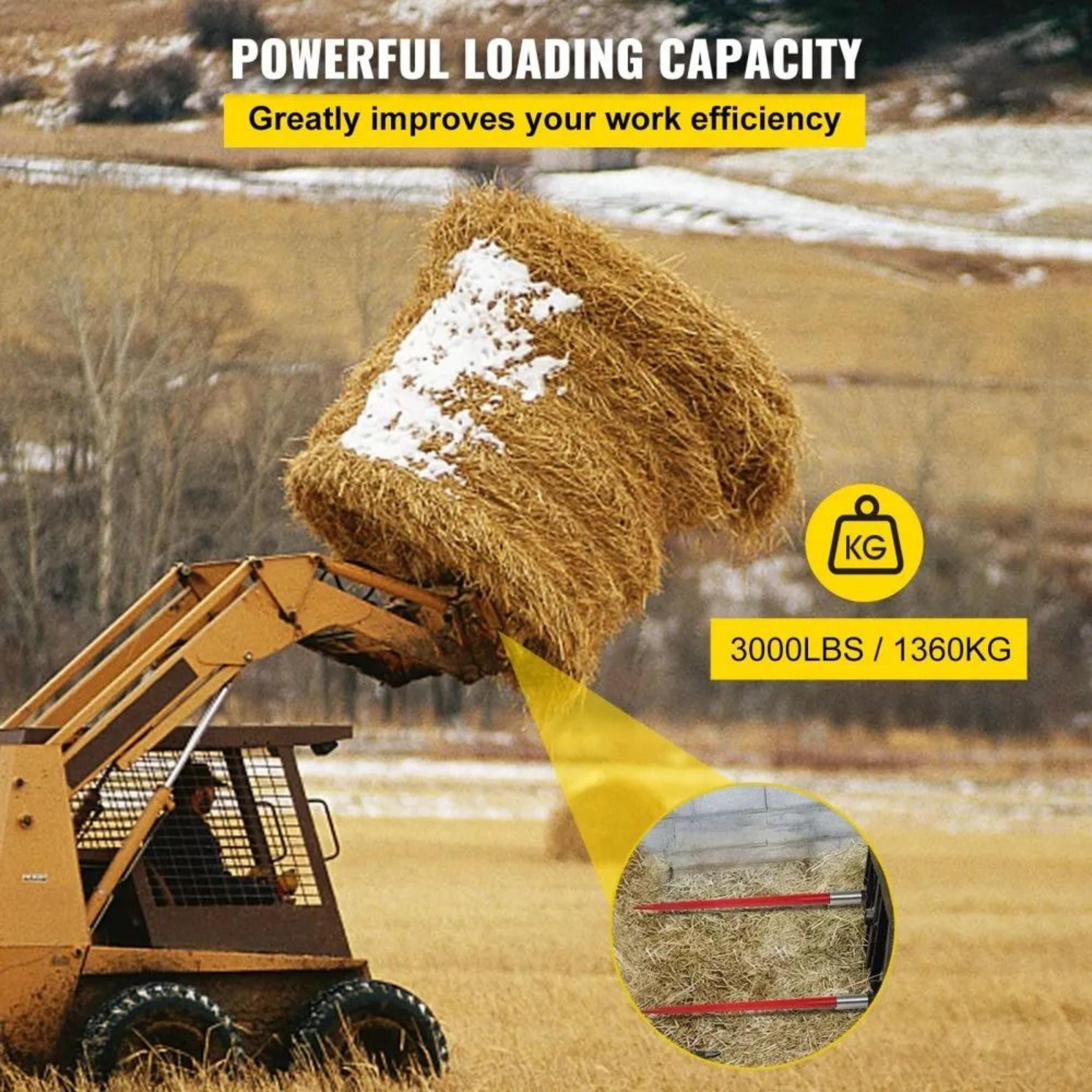 39 Inch Hay Bale Spear 3000lbs Capacity For Tractors And Loaders 4
