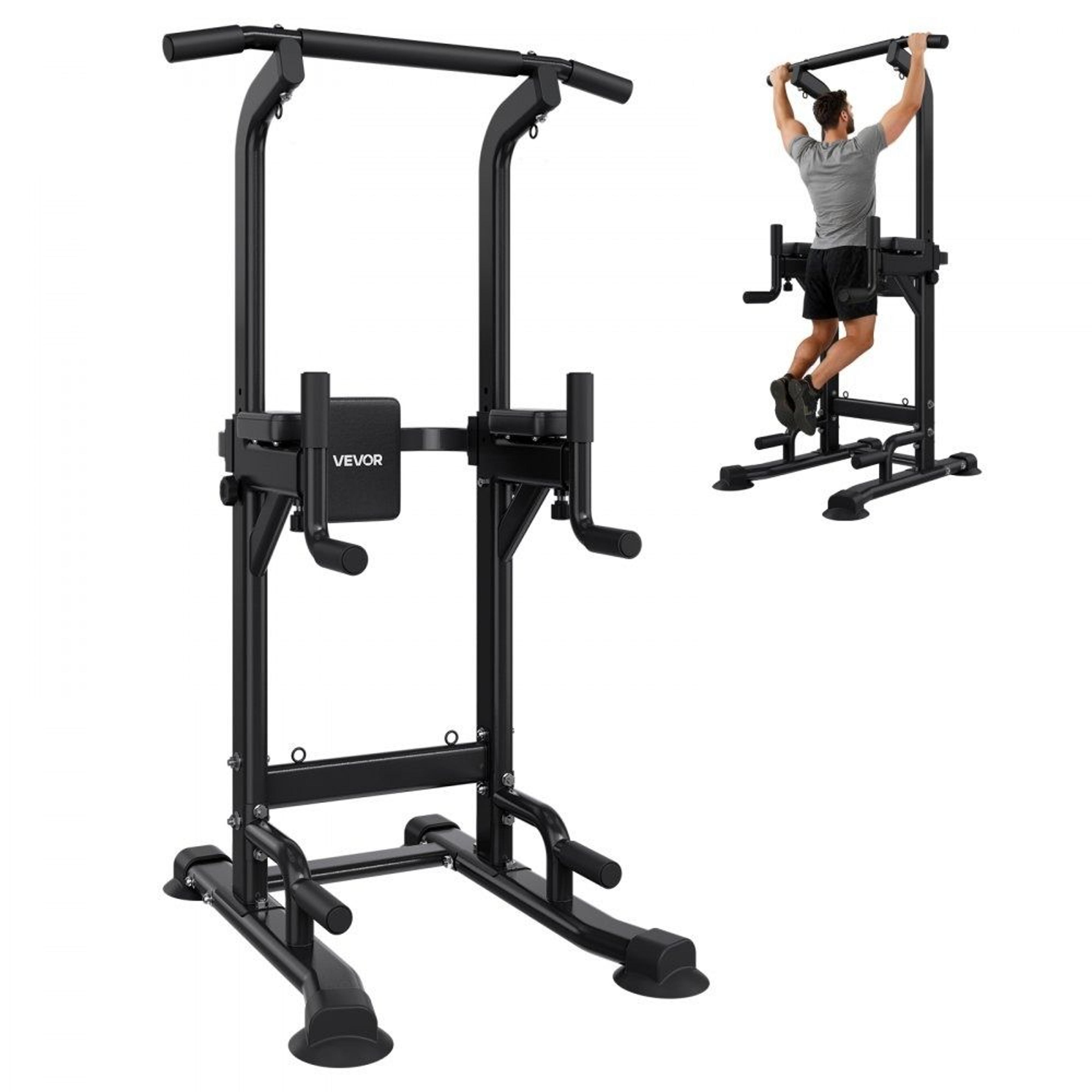 330 lbs adjustable pull up bar power tower dip station for home gym