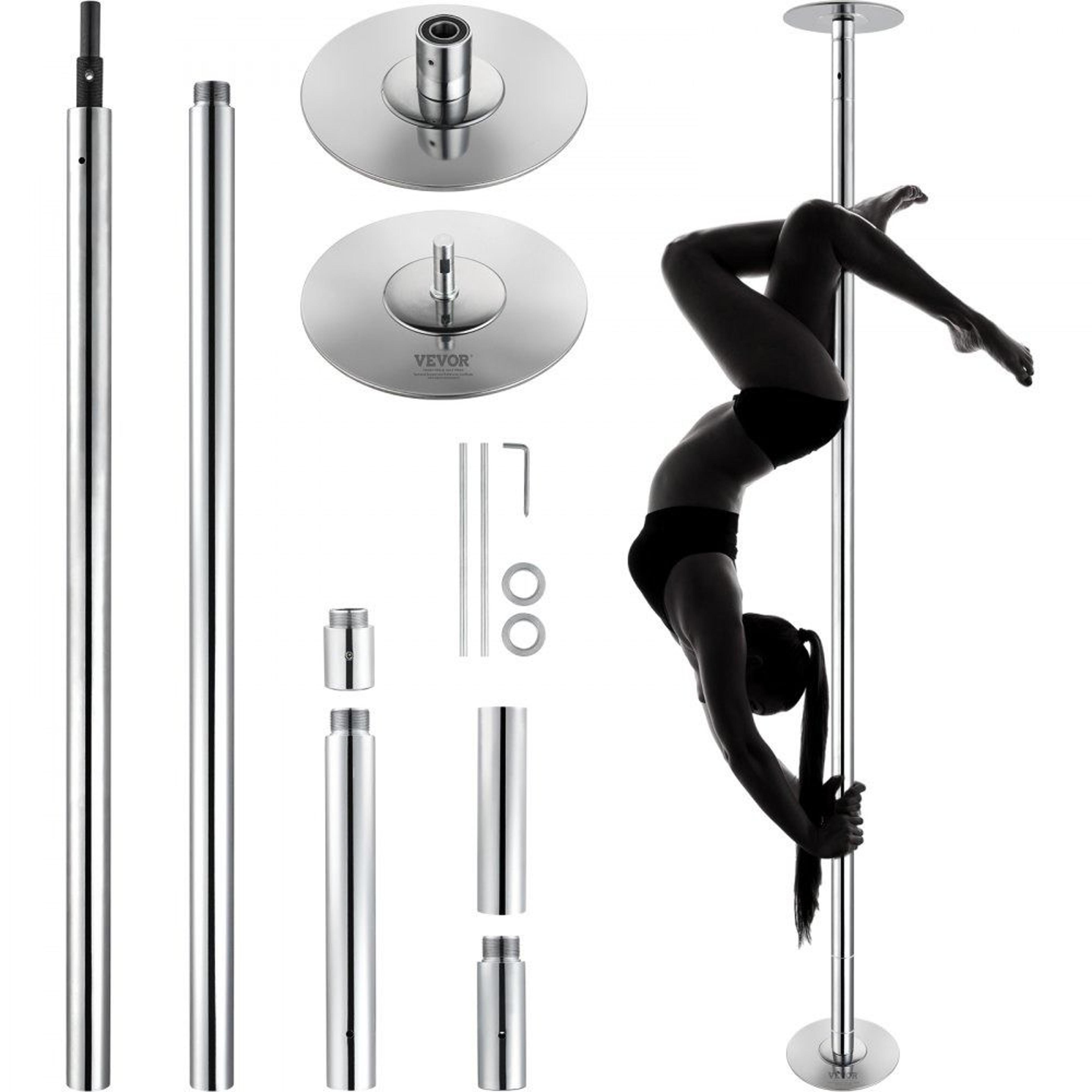adjustable spinning dance pole kit 45mm stainless steel fitness pole for home workout