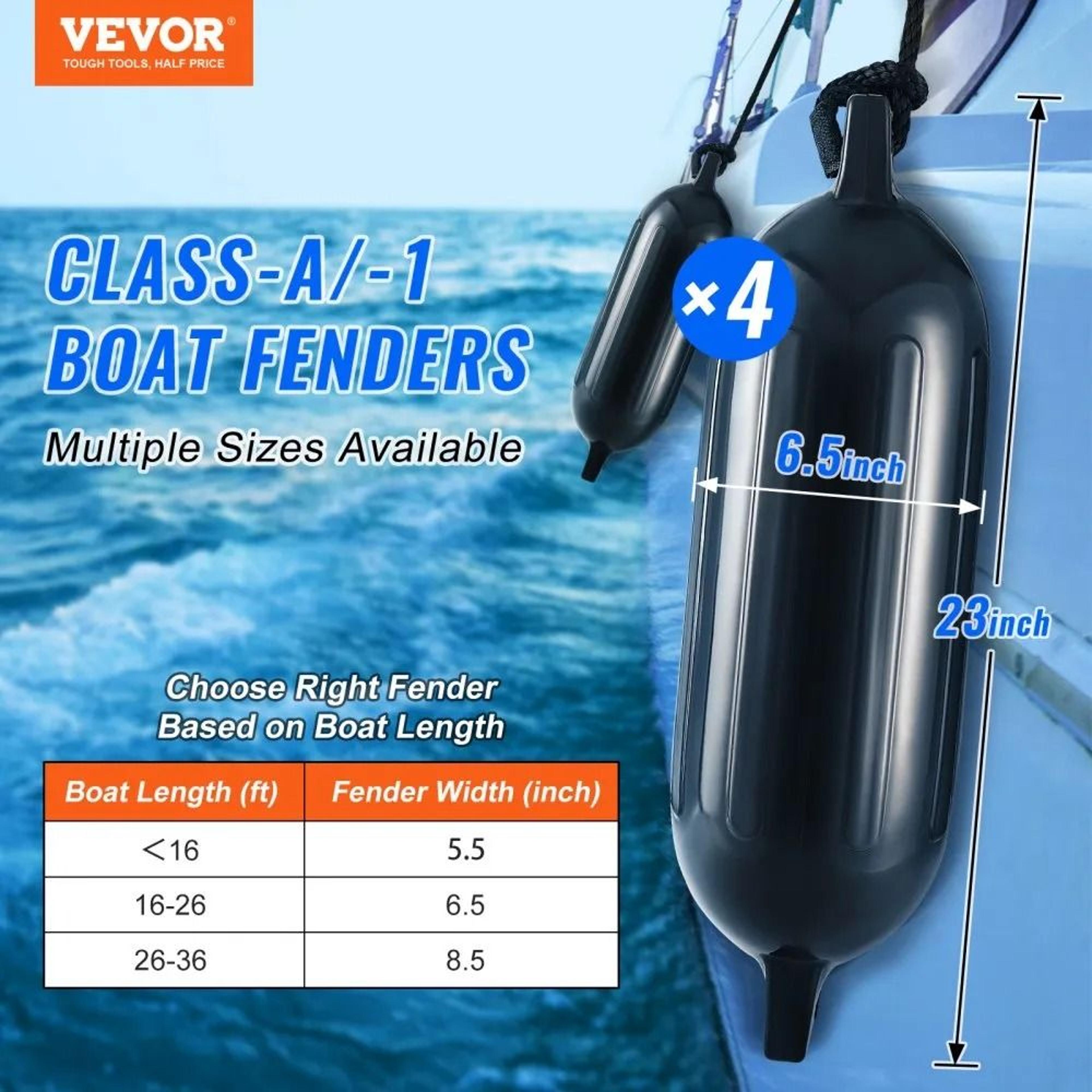 Boat Fenders 65 X 23 Inch Inflatable Dock Bumpers With Pump And Ropes 1