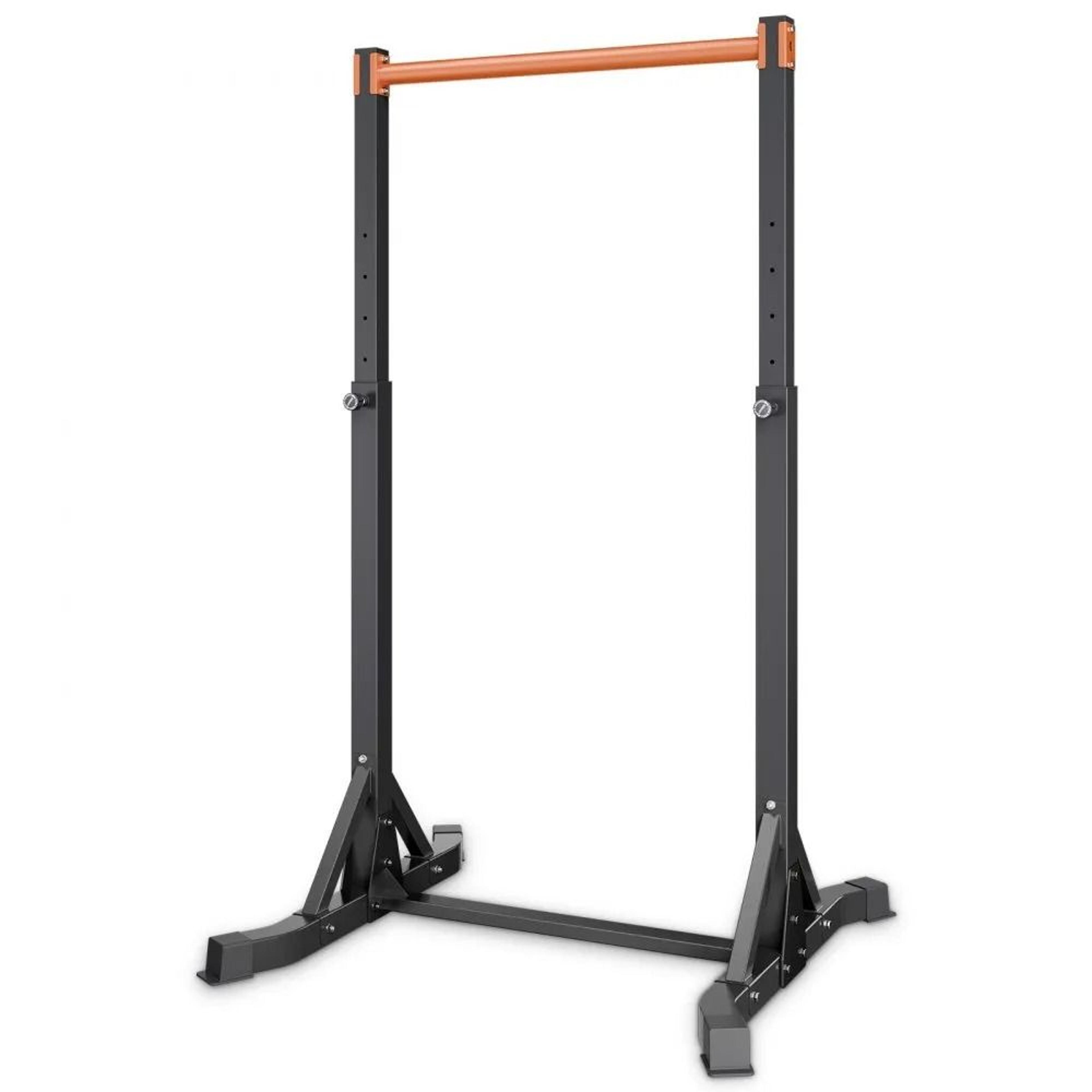 portable pull up bar station 330lbs capacity free standing height adjustable fitness tower