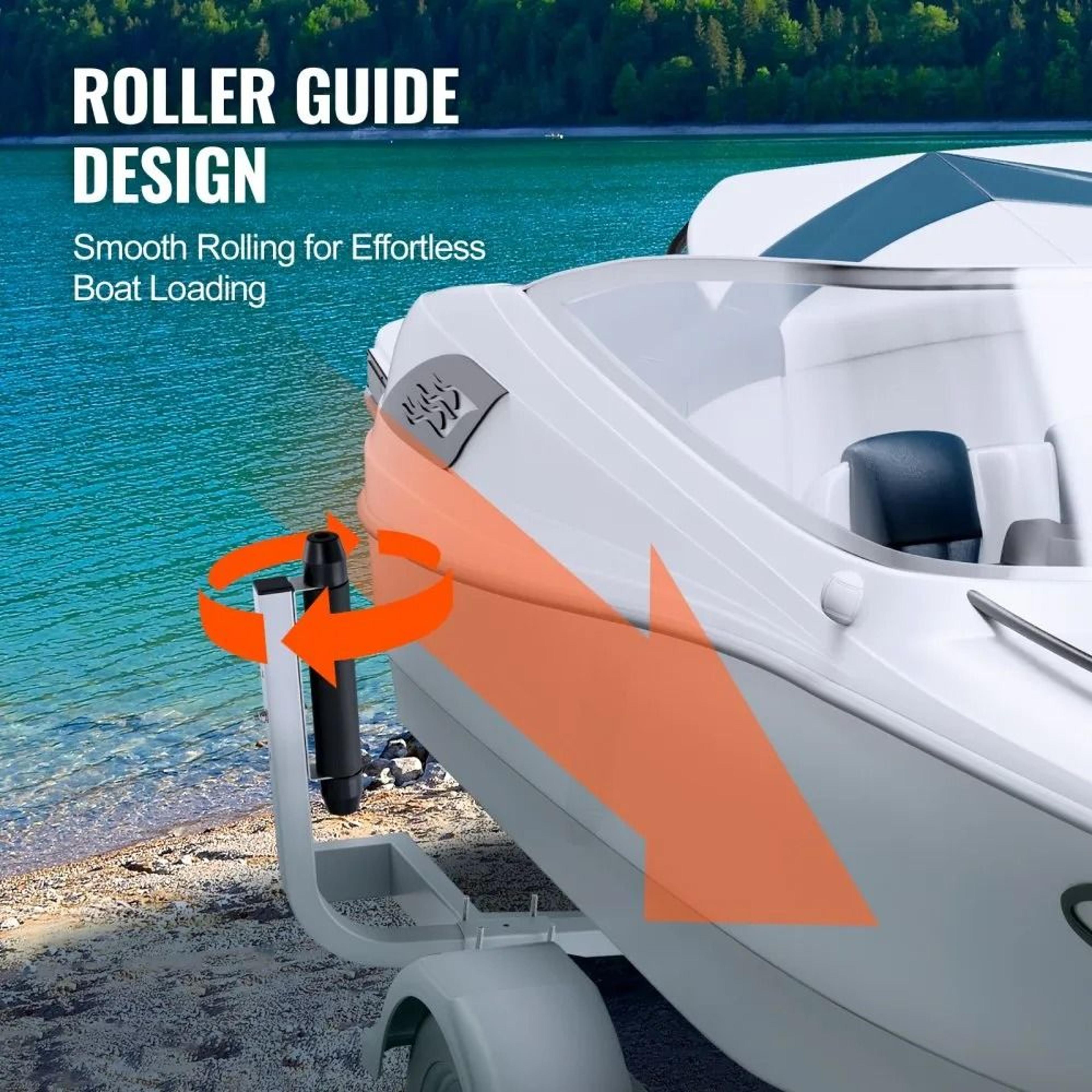 Adjustable Boat Trailer Guide Poles With Rustproof Steel Roller Support 4