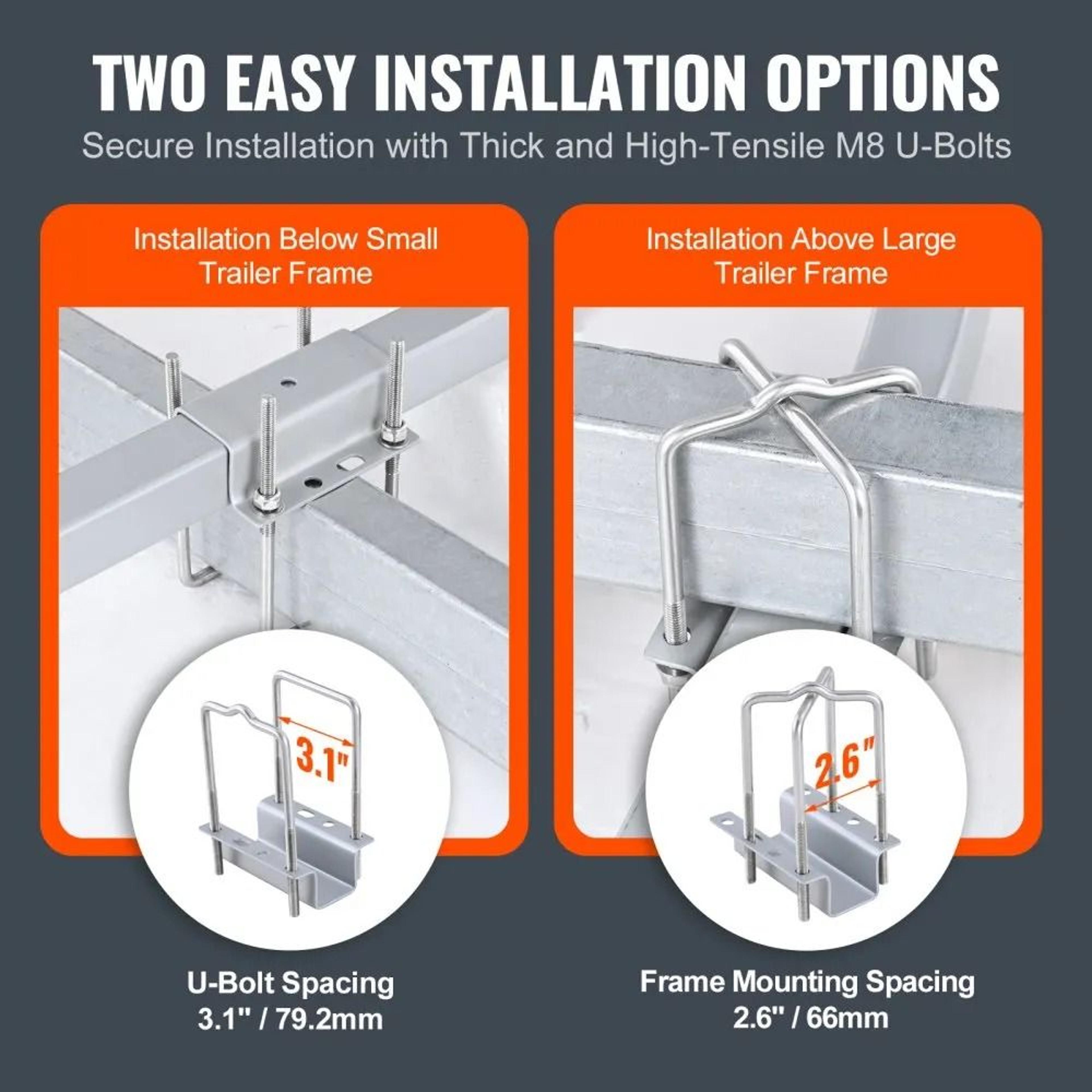 Adjustable Boat Trailer Guide Poles With Rustproof Steel Roller Support 5