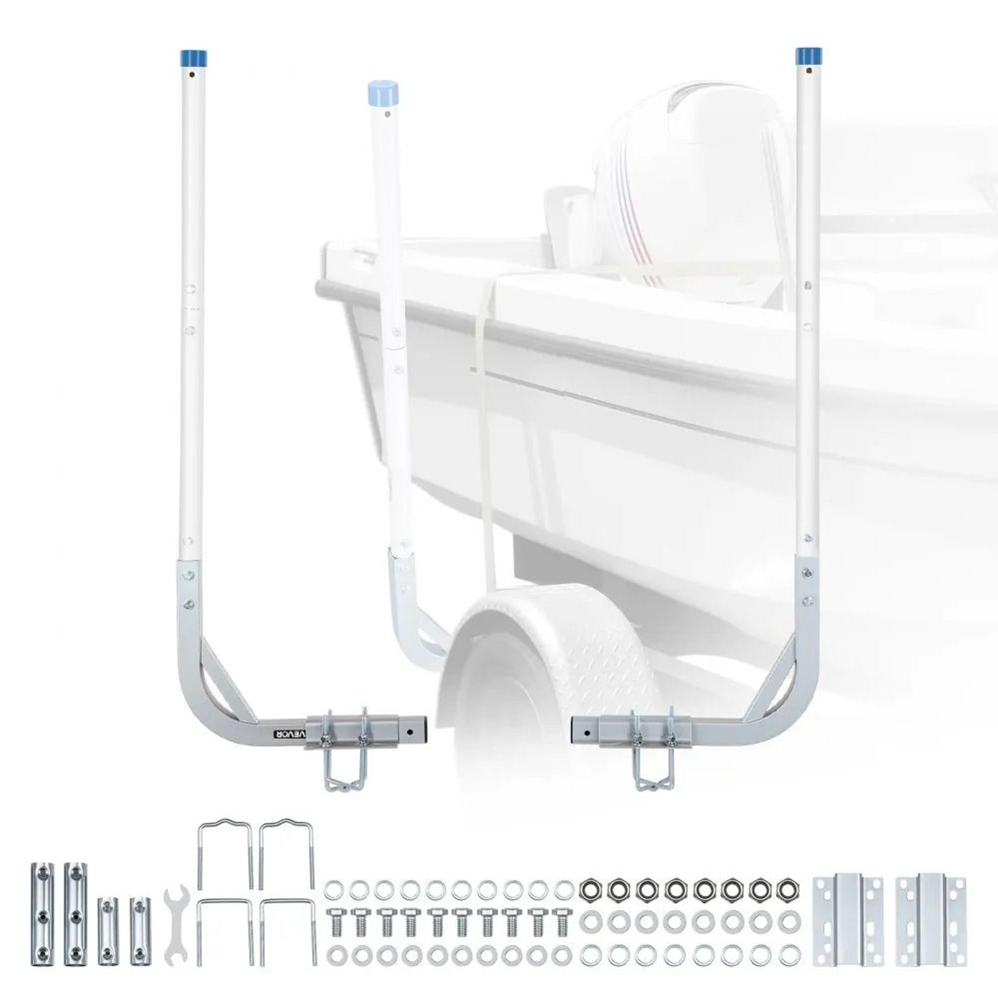 adjustable boat trailer guides with pvc poles heavy duty steel guide ons