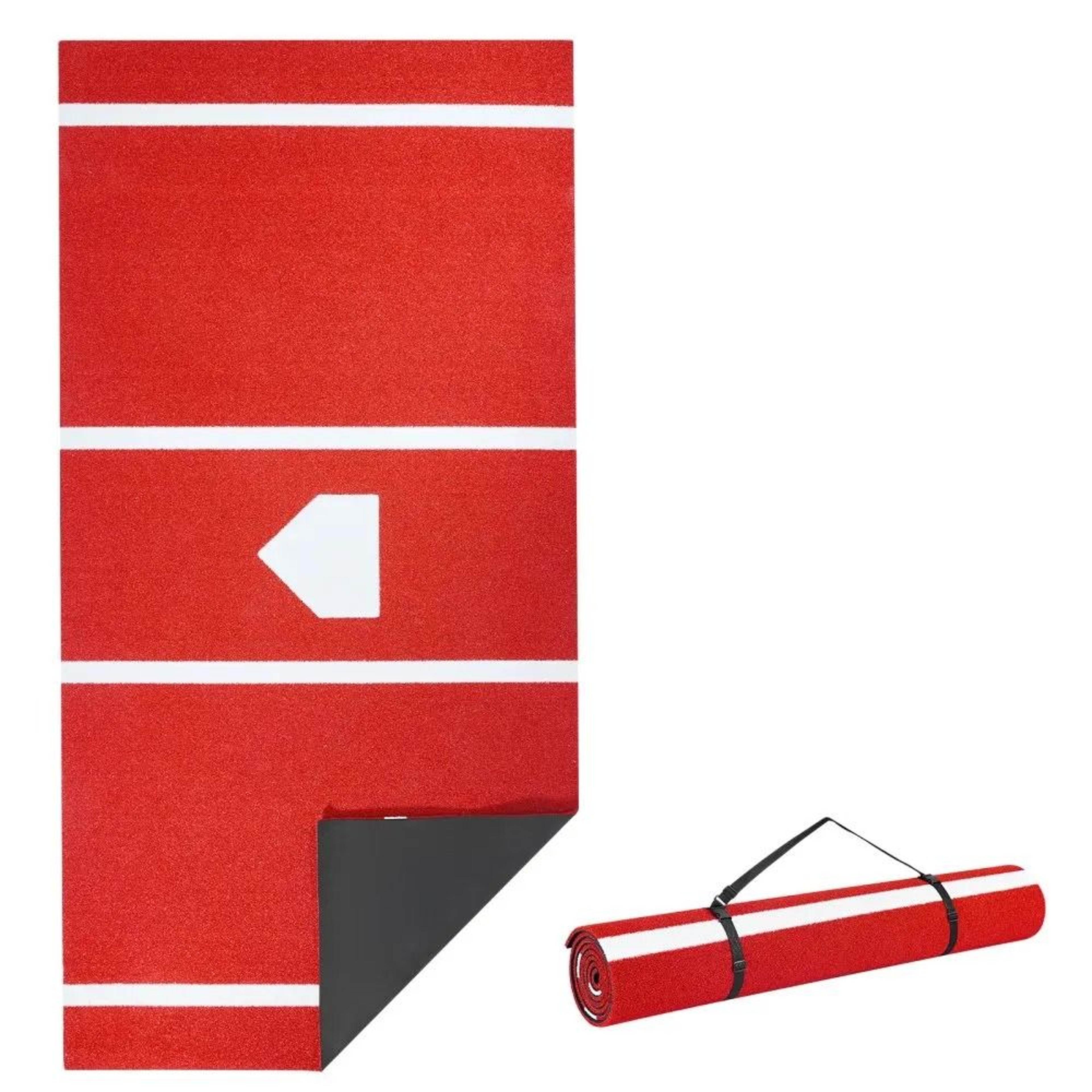 baseball hitting mat 12x6 ft batting cage turf practice mat with home plate for indoor outdoor training