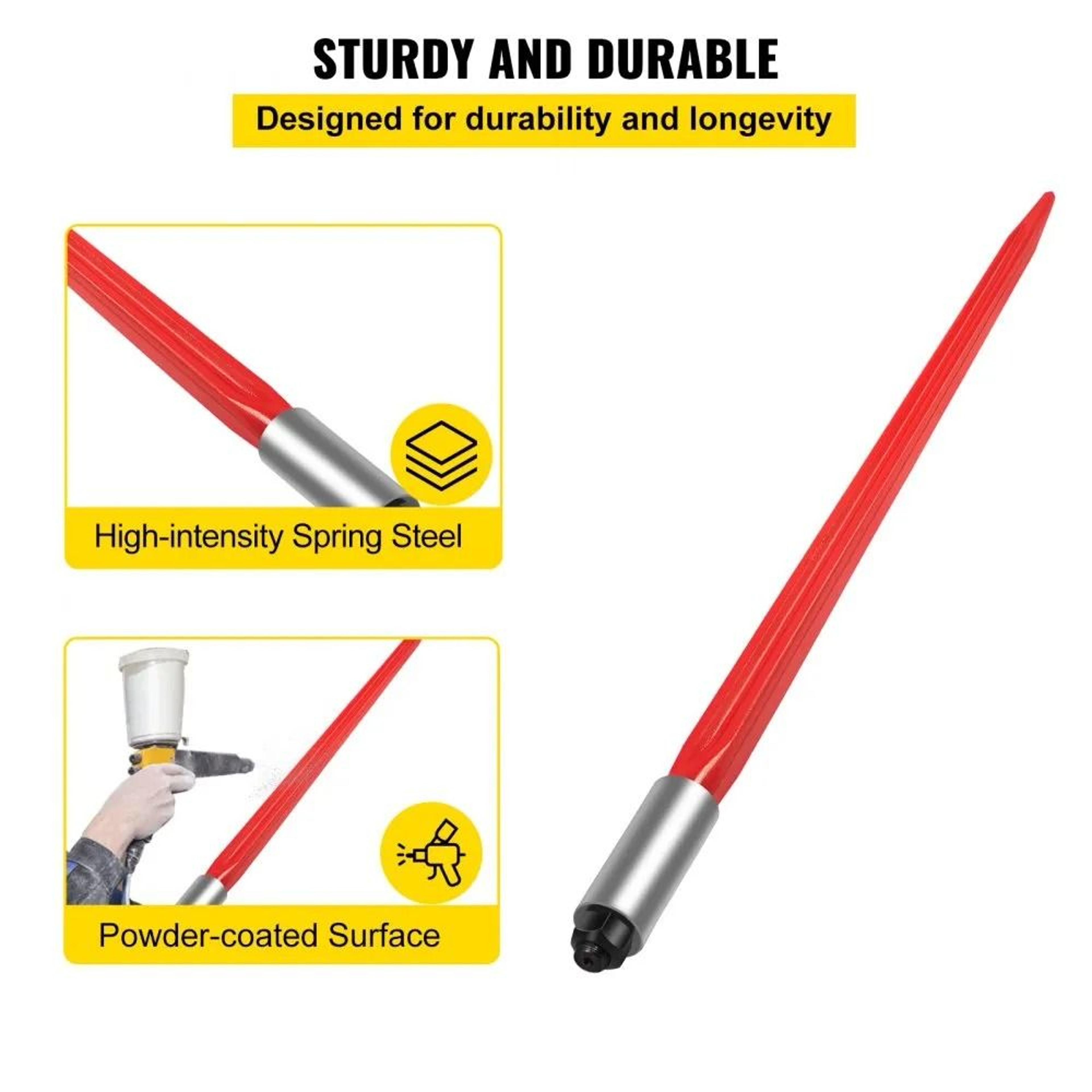 32 Inch Hay Bale Spear 1350 Lbs Capacity Quick Attach Bale Spike For Tractors And Loaders 5