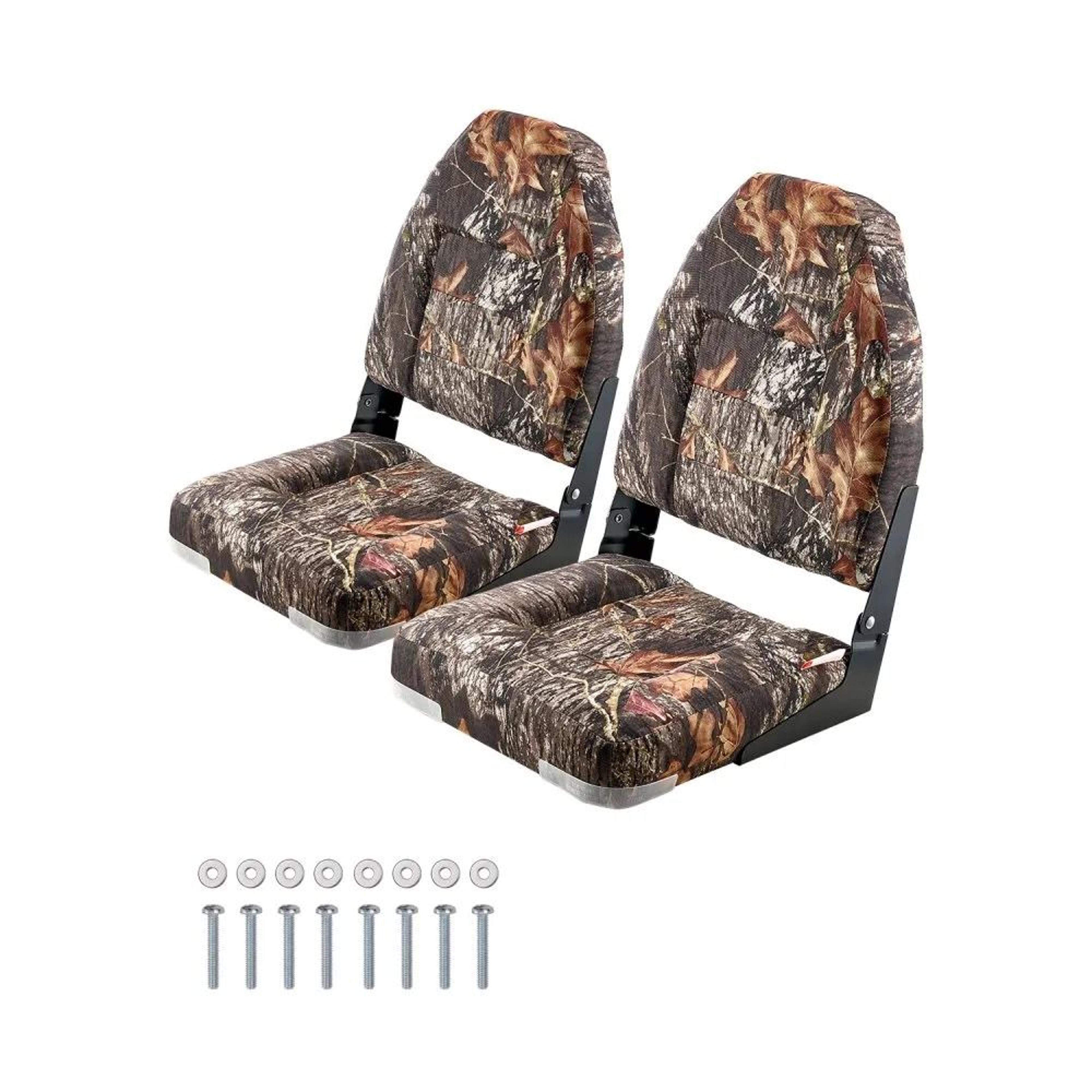 camouflage folding boat seat with high backrest thick cushion marine fishing chair