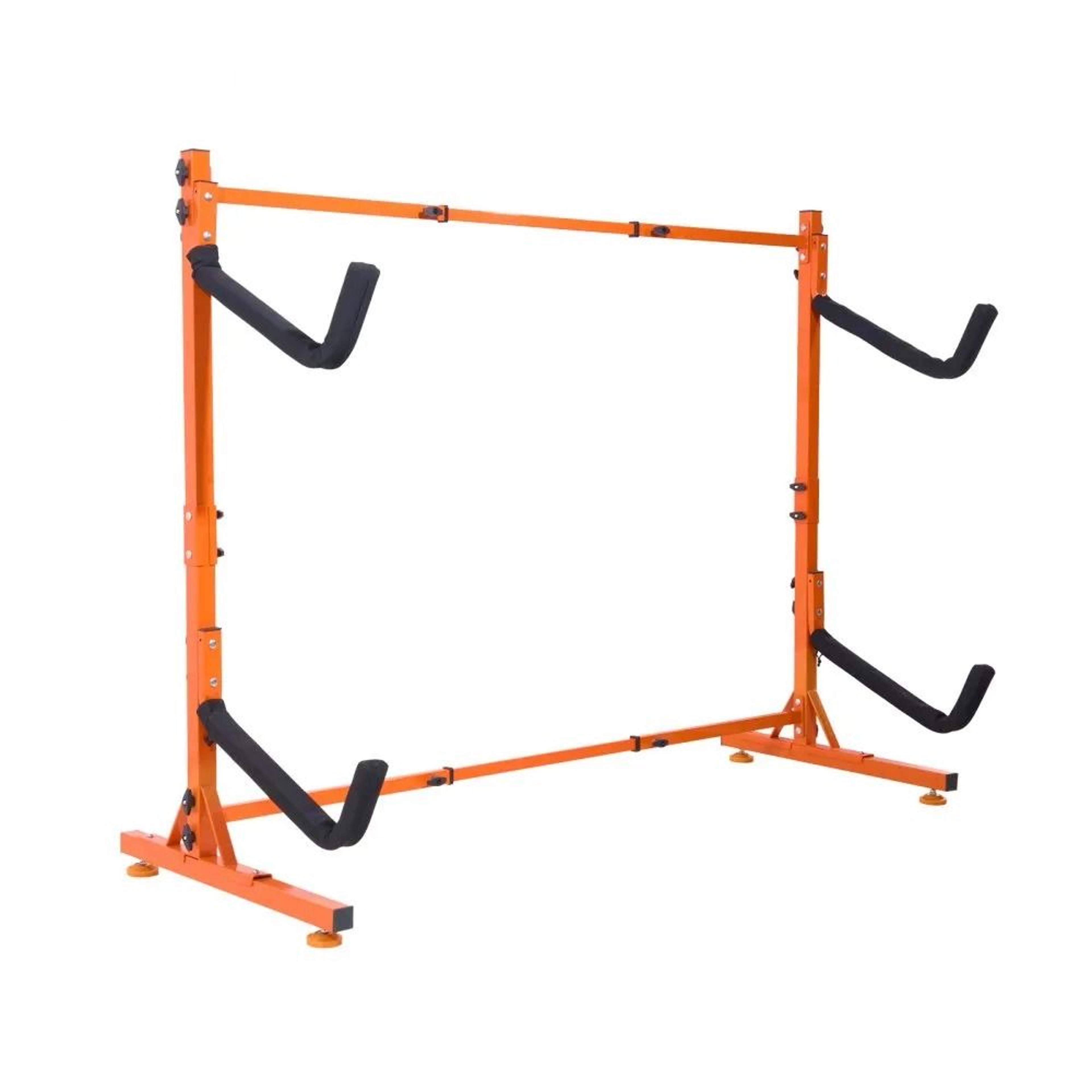 freestanding kayak storage rack for 2 kayaks heavy duty adjustable stand