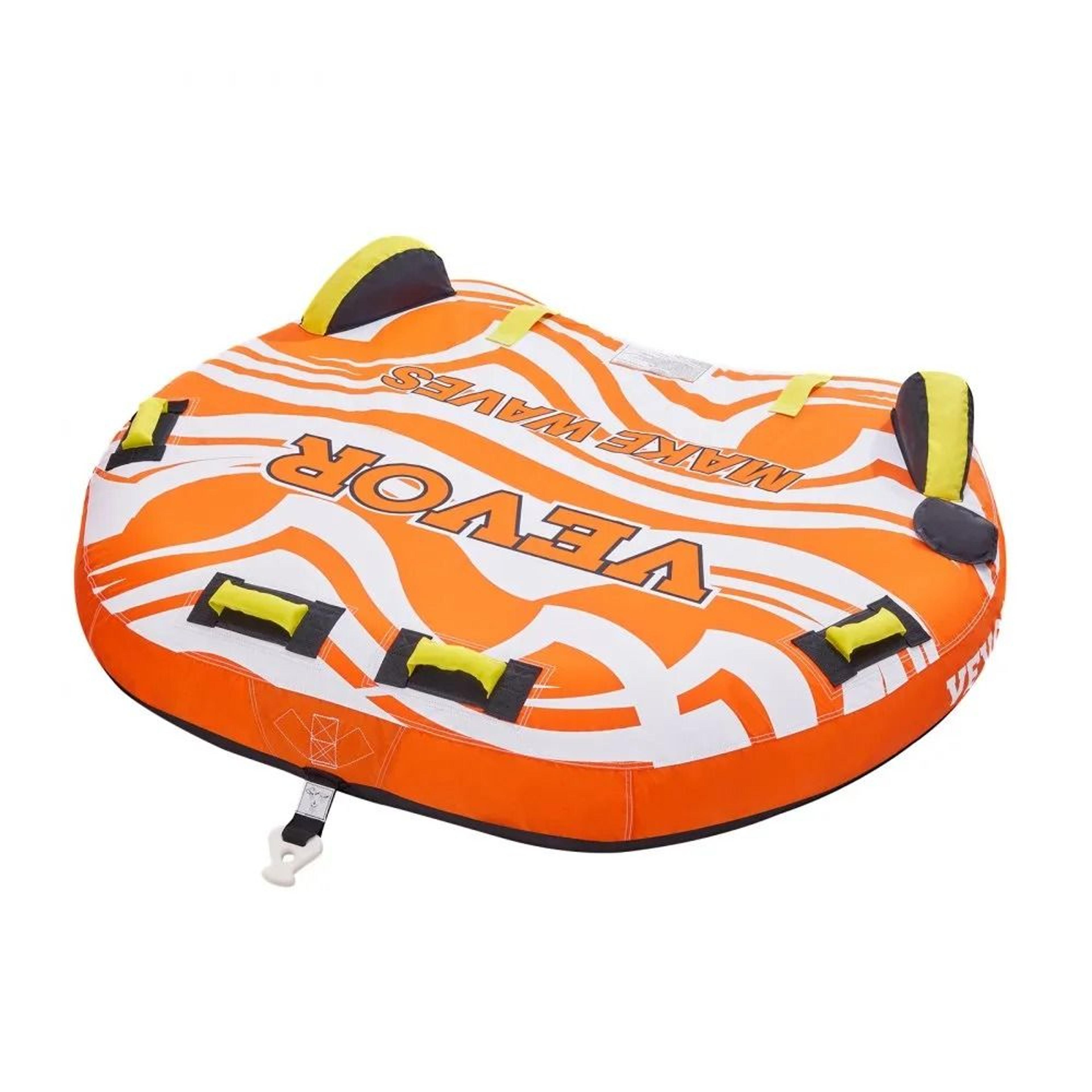 2 Rider Towable Tube For Boating Inflatable Water Sports Tube With Padded Handles 6