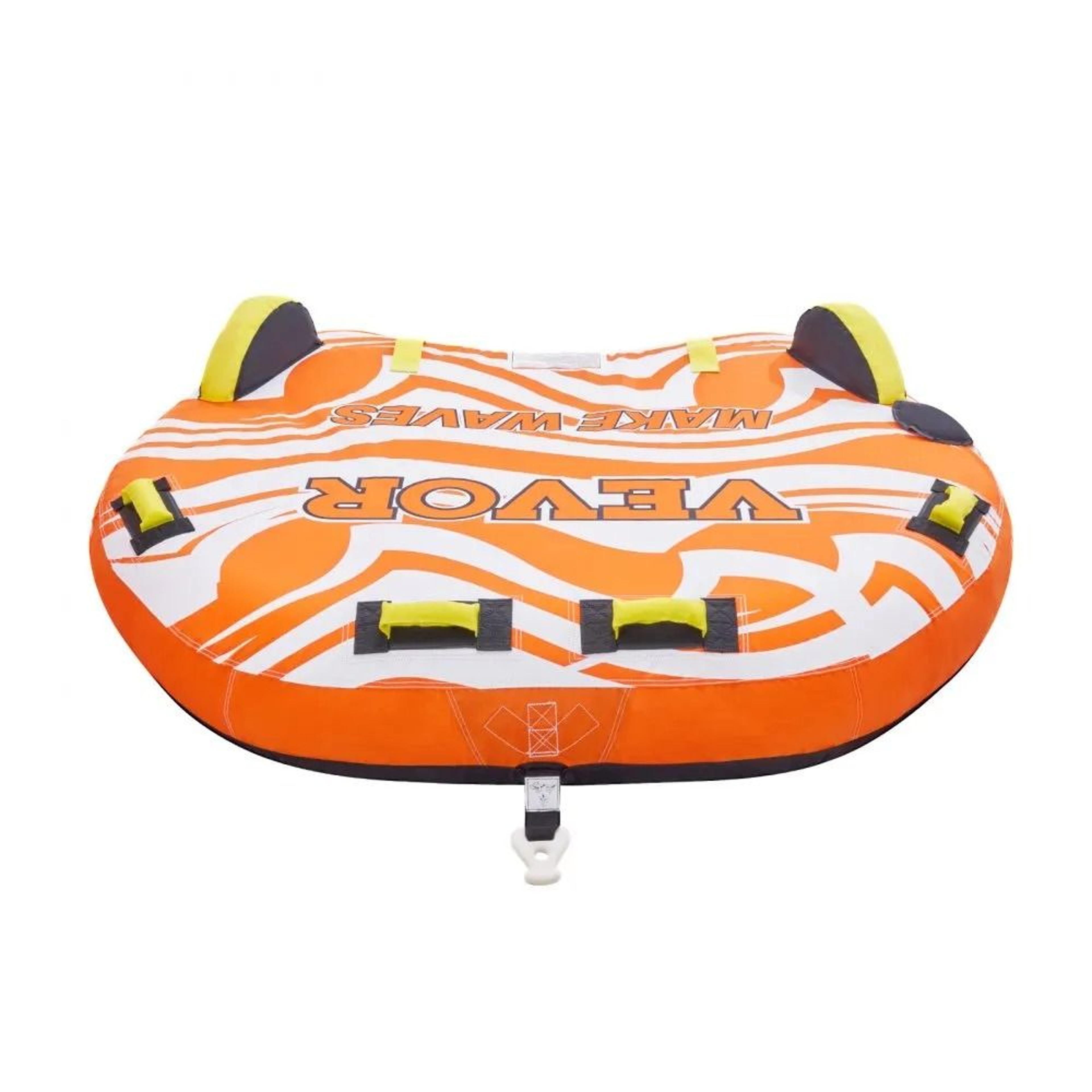 2 Rider Towable Tube For Boating Inflatable Water Sports Tube With Padded Handles 9
