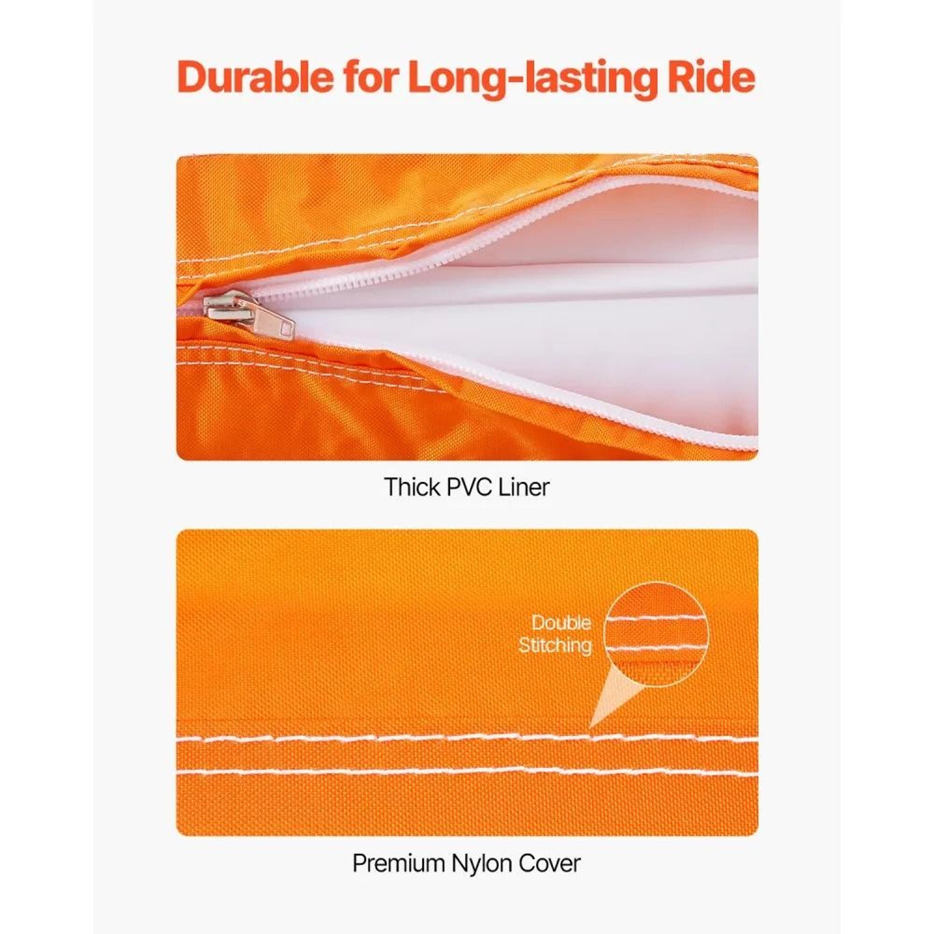 2 Rider Towable Tube For Boating Inflatable Water Sports Tube With Padded Handles 4