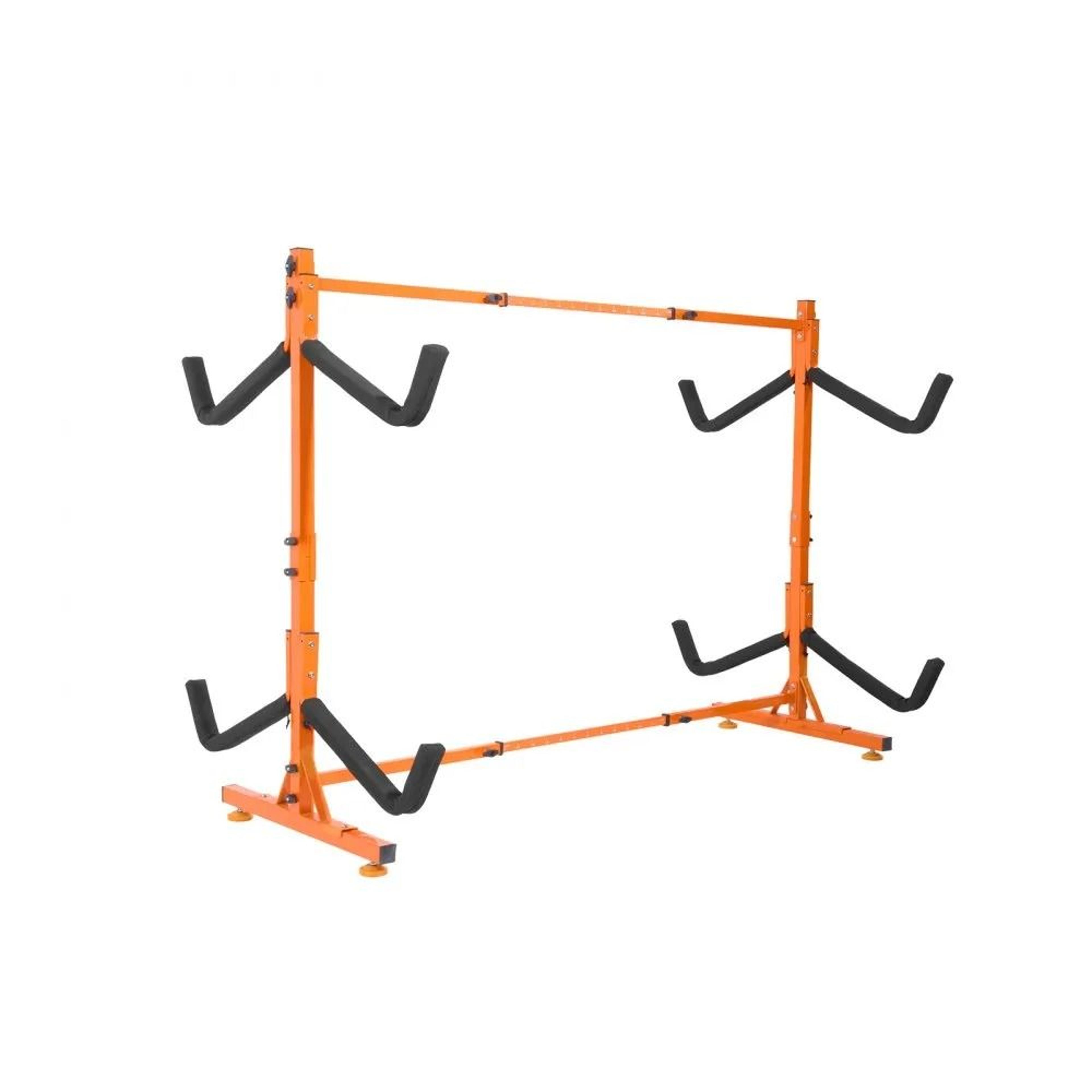 freestanding kayak storage rack for 4 kayaks heavy duty steel stand with adjustable width