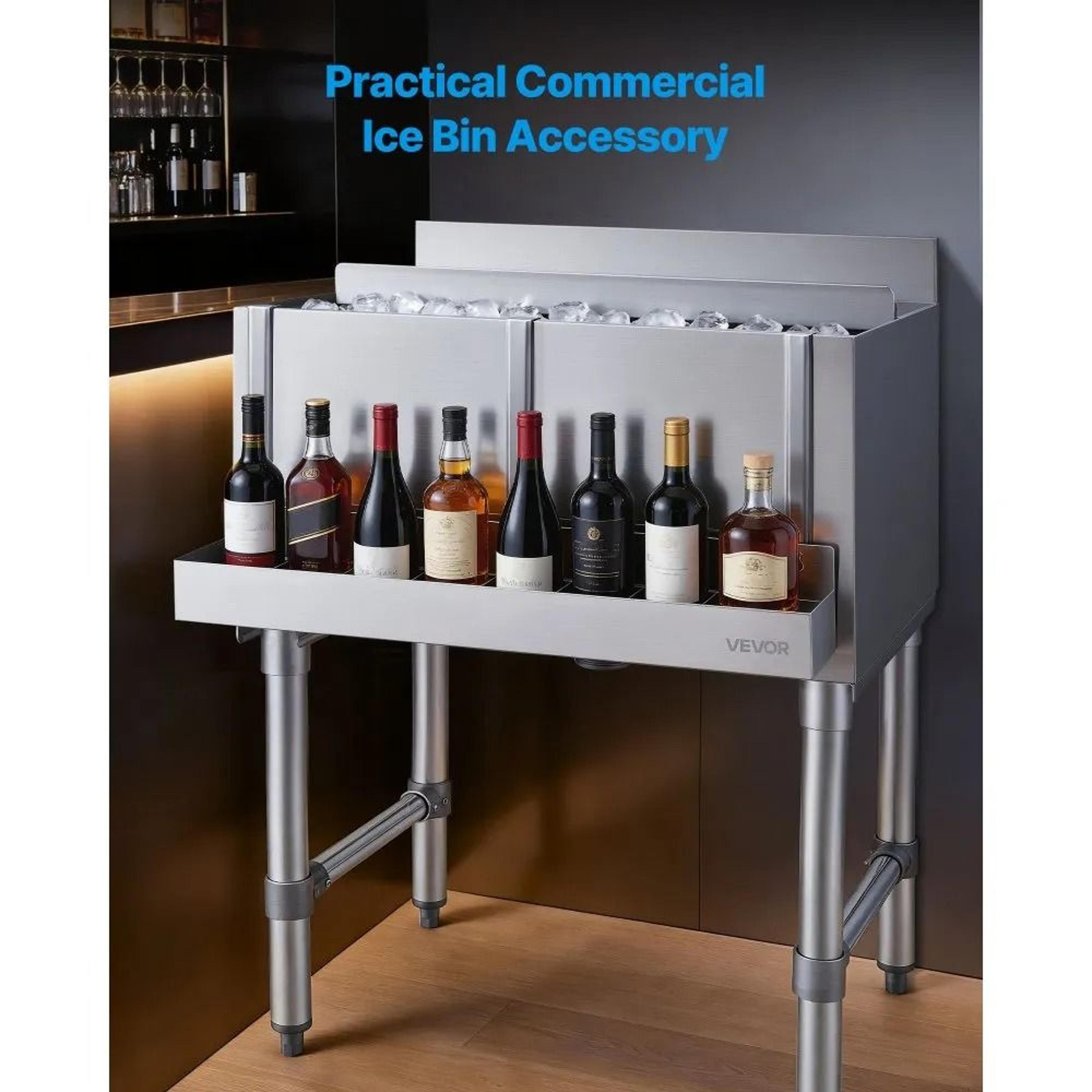 24 Inch Stainless Steel Bar Speed Rail Bottle Holder For Liquor Storage 3