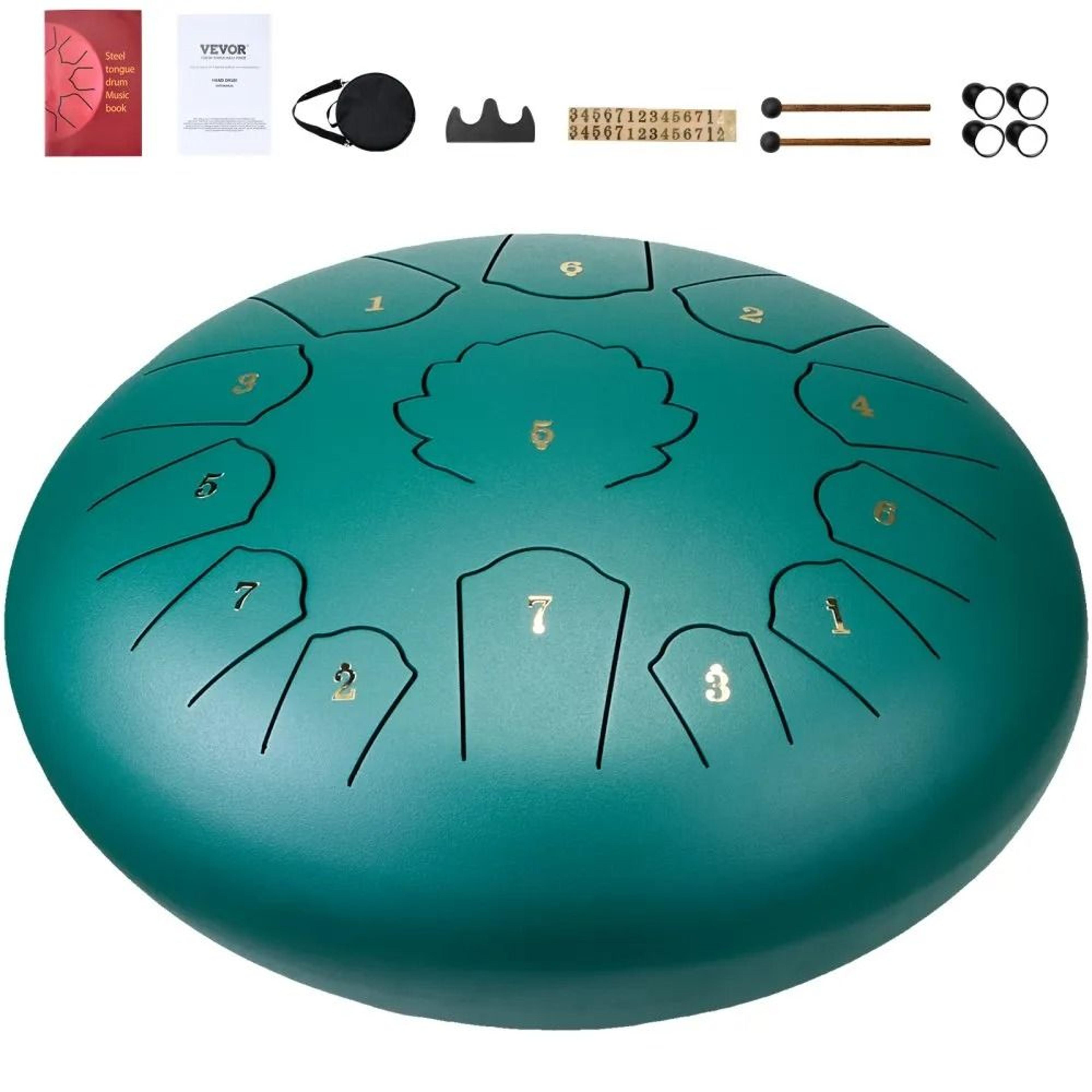 13 Note Steel Tongue Drum 12 Inch C Major Hand Pan Drum With Mallets And Carry Bag 7