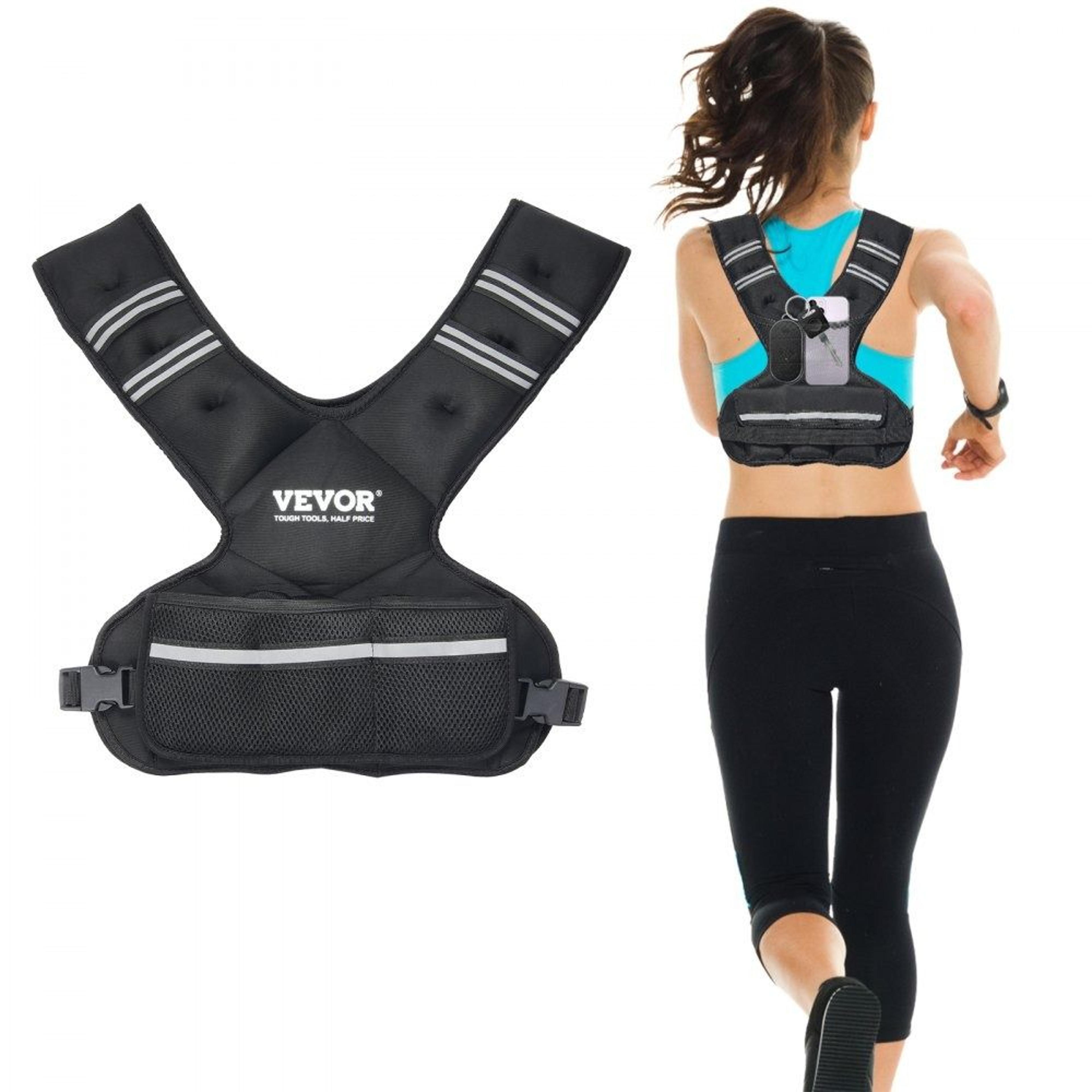 adjustable weighted vest 20 32lb for strength training running and fitness