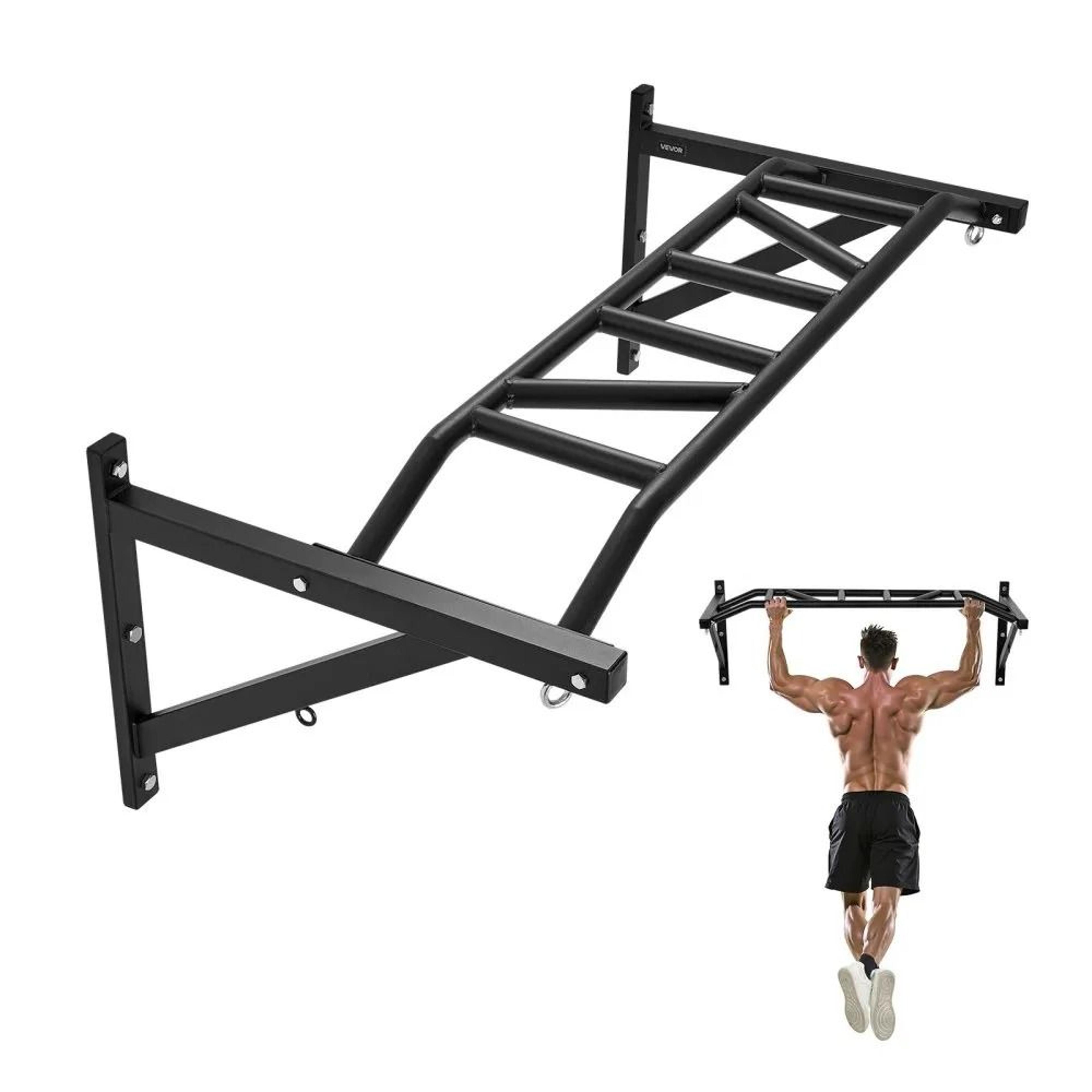 heavy duty wall mounted pull up bar multi grip chin up workout station