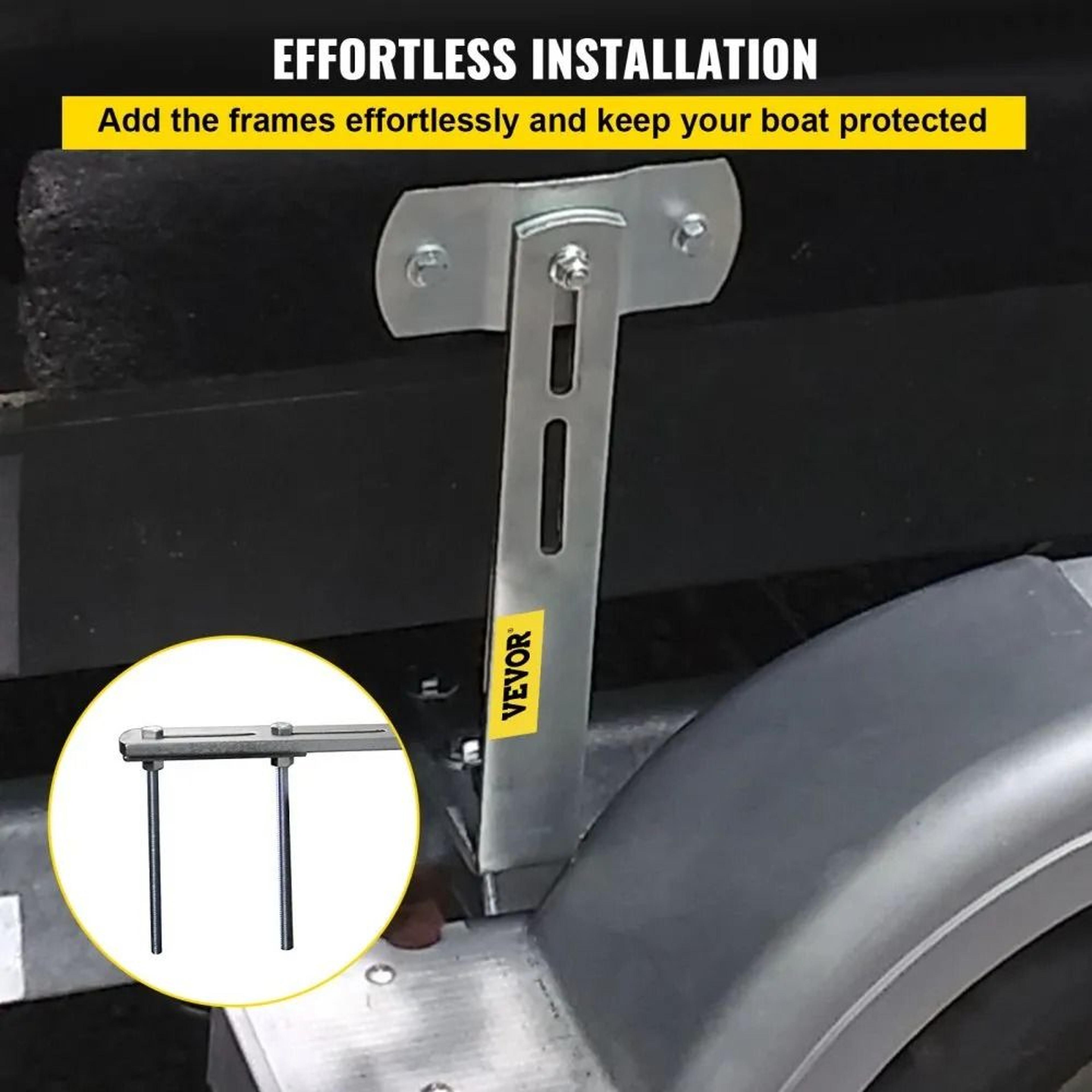 Rustproof Boat Trailer Guide Ons 48 Inch With Carpet Padded Boards 2