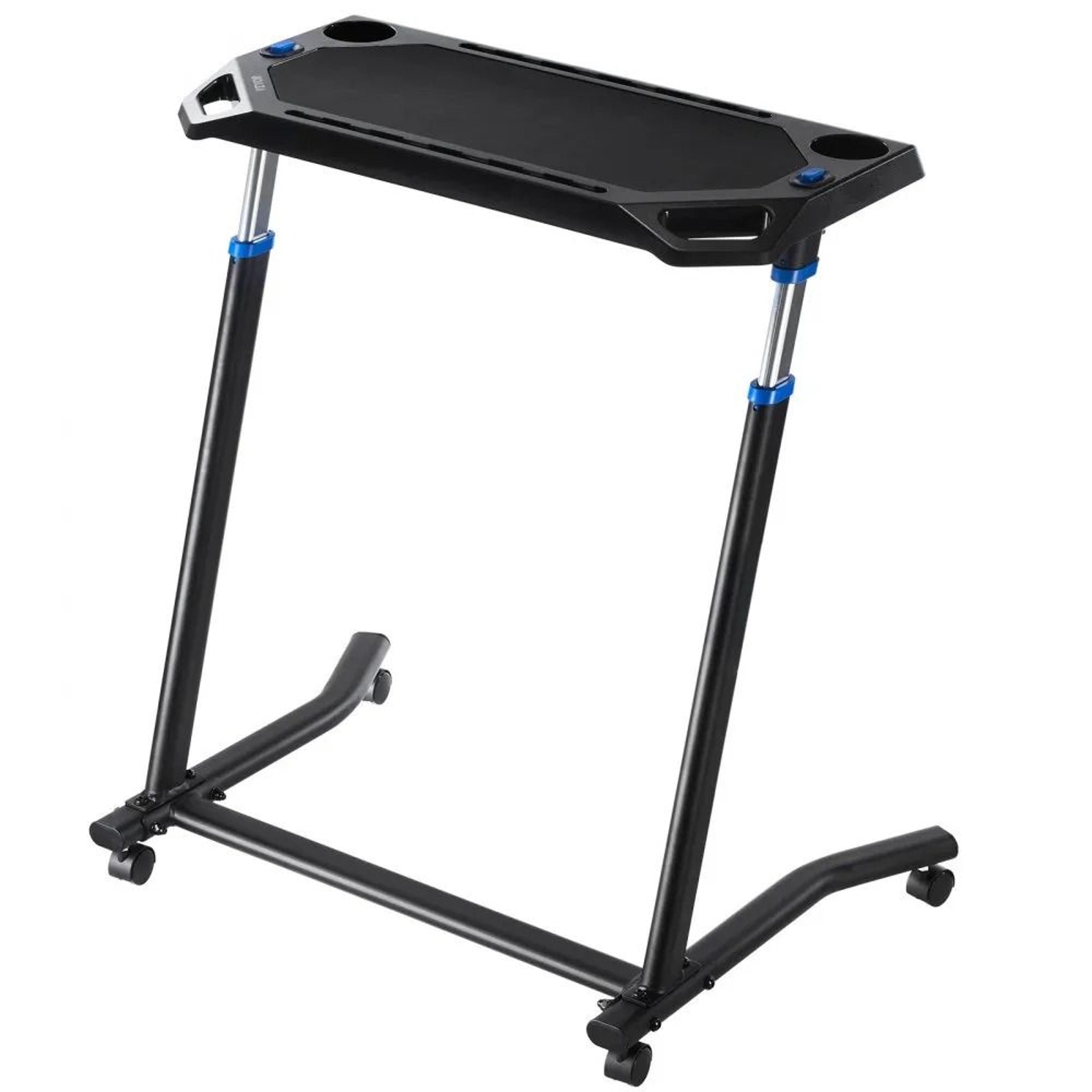 mobile cycling desk foldable bike trainer fitness workstation with adjustable height